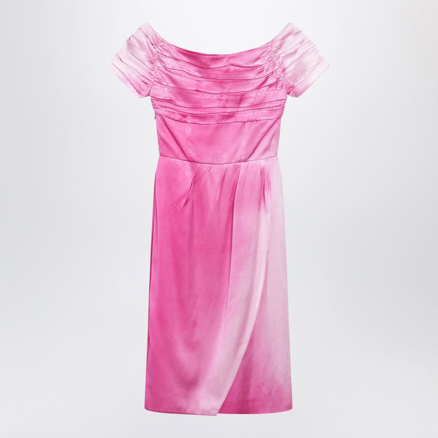 Prada Fuchsia Washed Duchesse Dress
