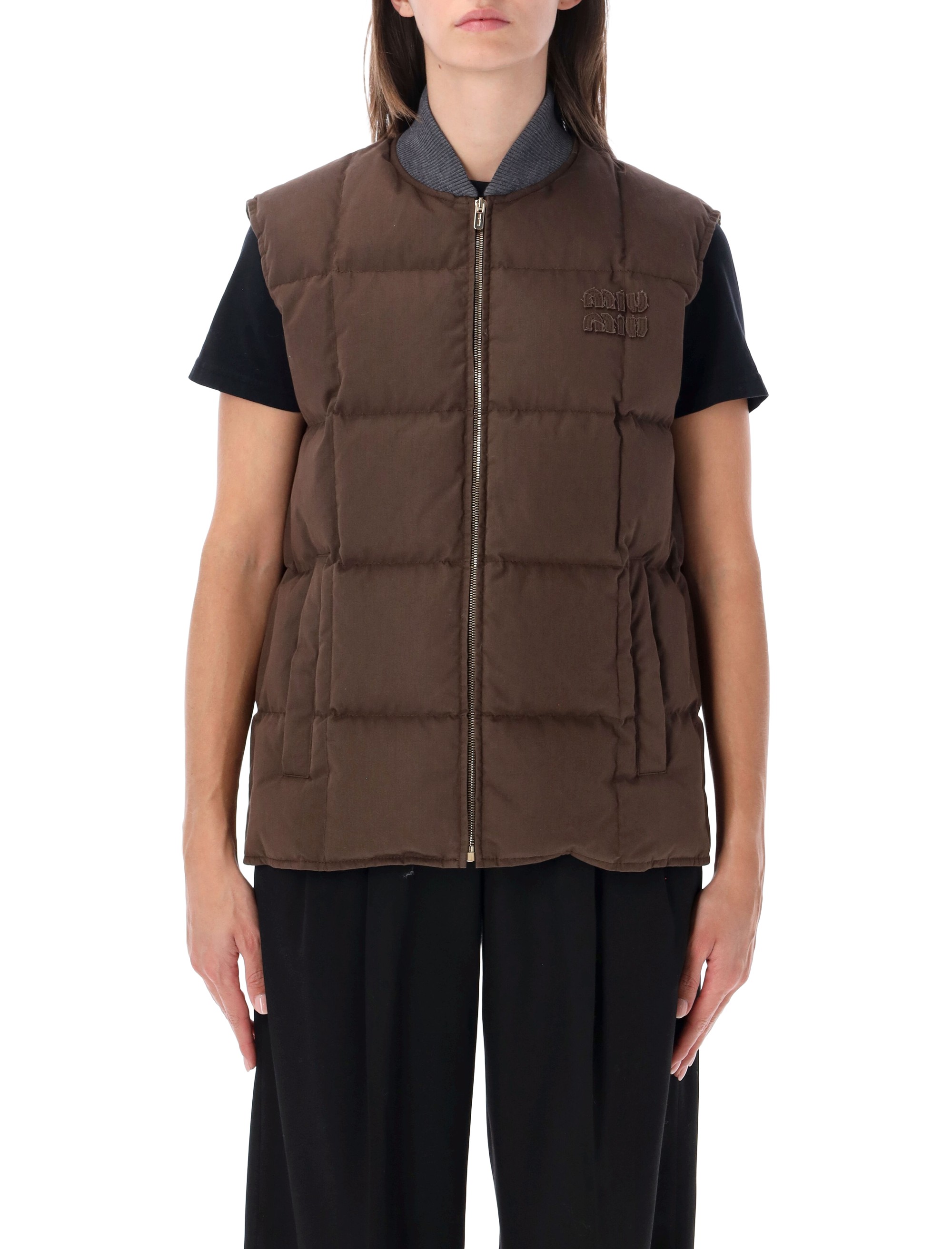 Miu Miu Gabardine Down Vest