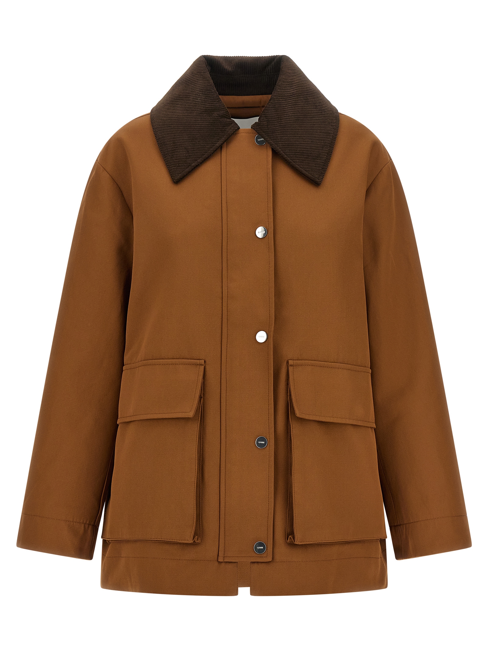 Ganni Brown Twill Jacket