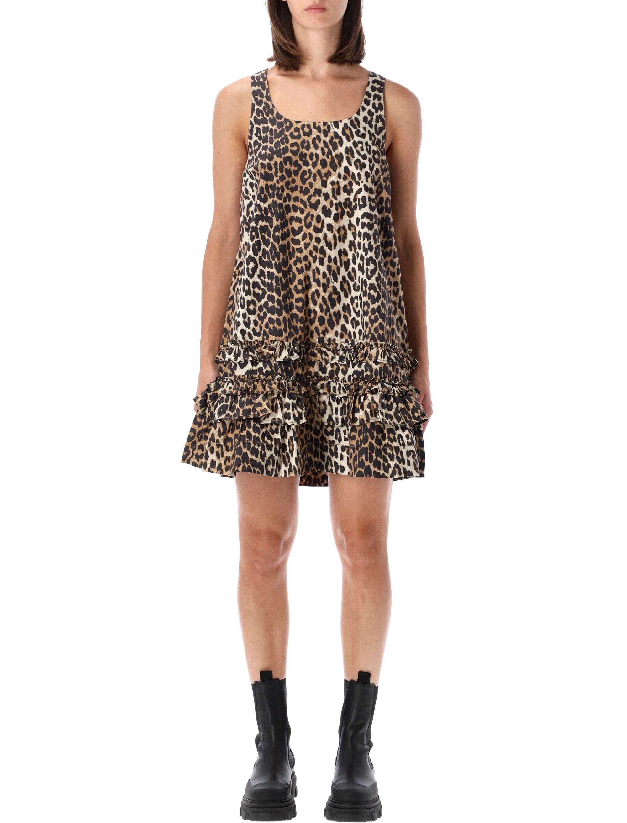 Ganni Leopard Mini Dress