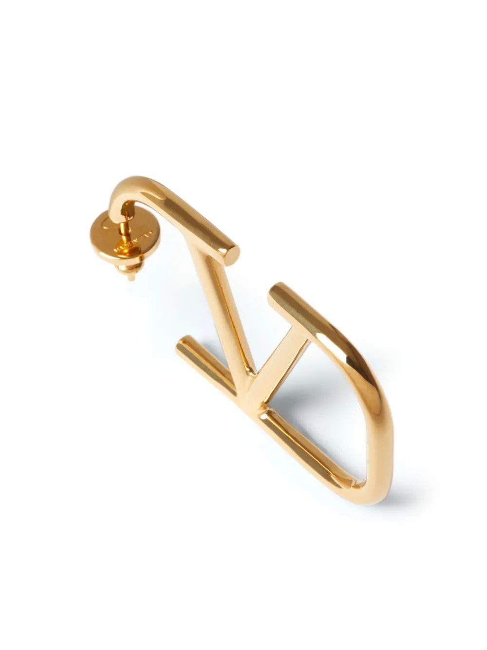 Valentino Gold Geometric Letter Earrings