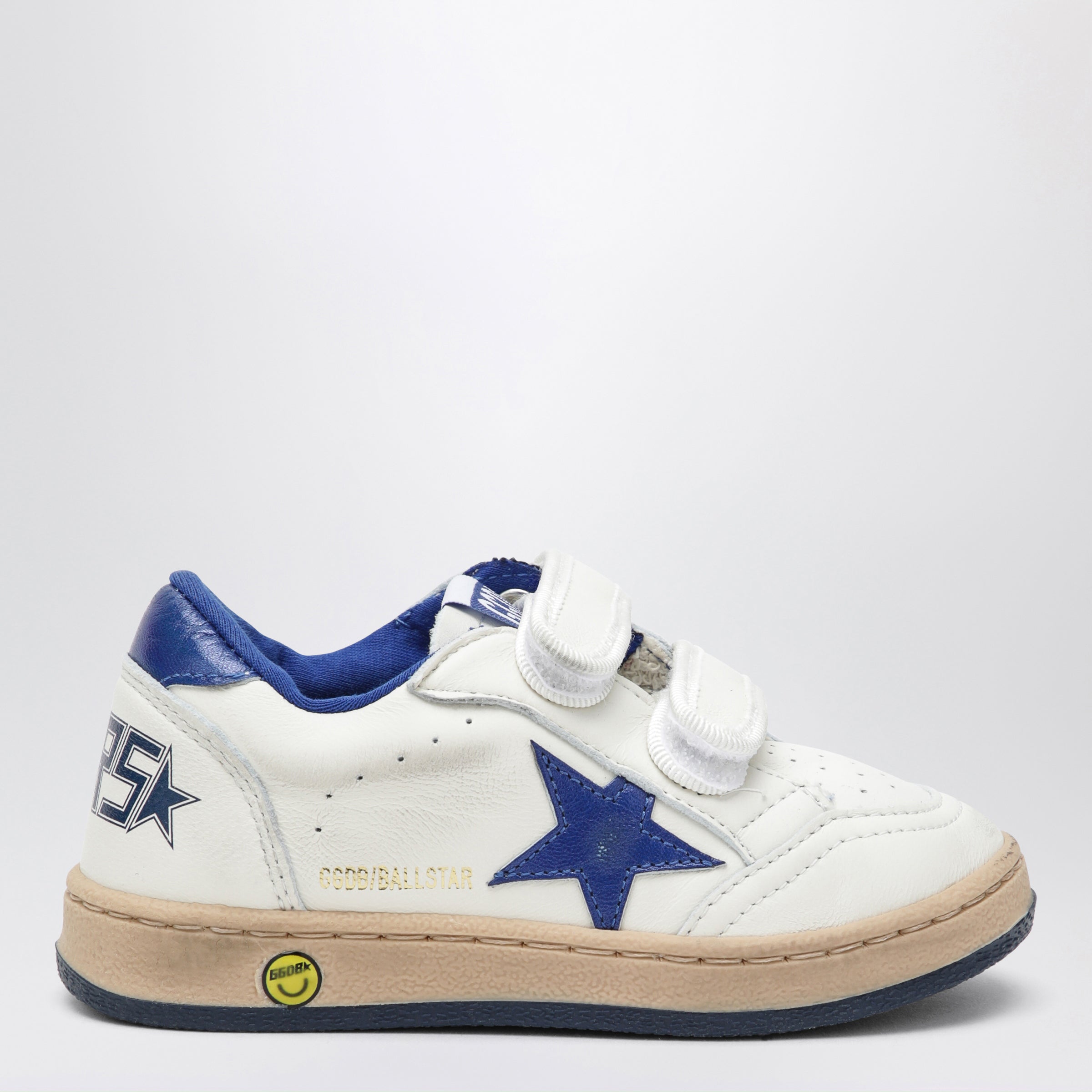 Golden Goose Ball Star Sneakers In White/Blue