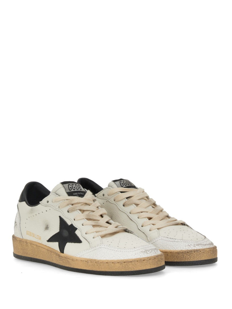 Golden Goose White Black Leather Rubber Shoes