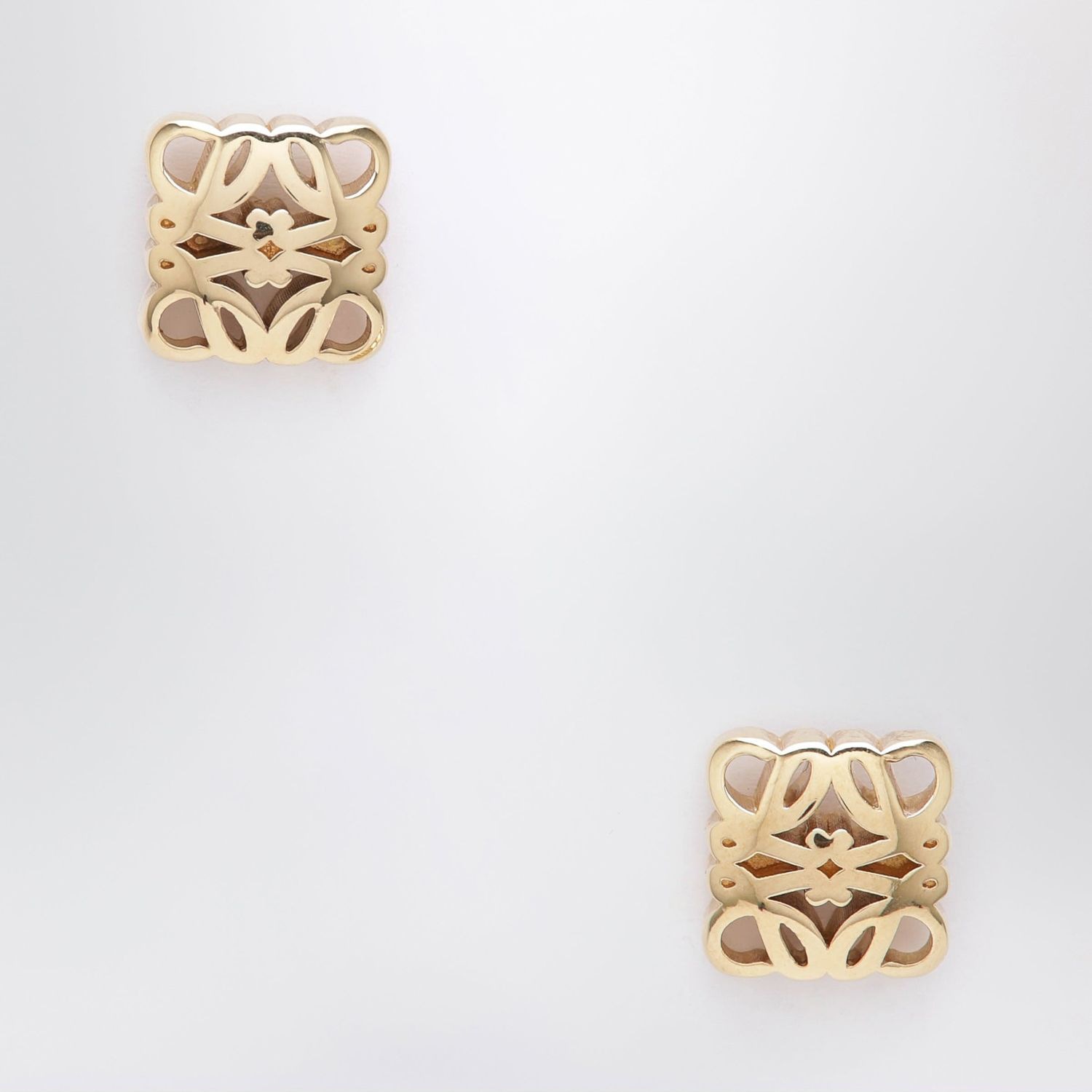 Loewe Goldtone Anagram Bombé Stud Earrings