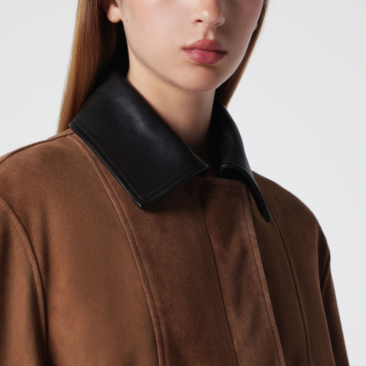 Nour Hammour Grange Jacket In Tobacco Suede Leather