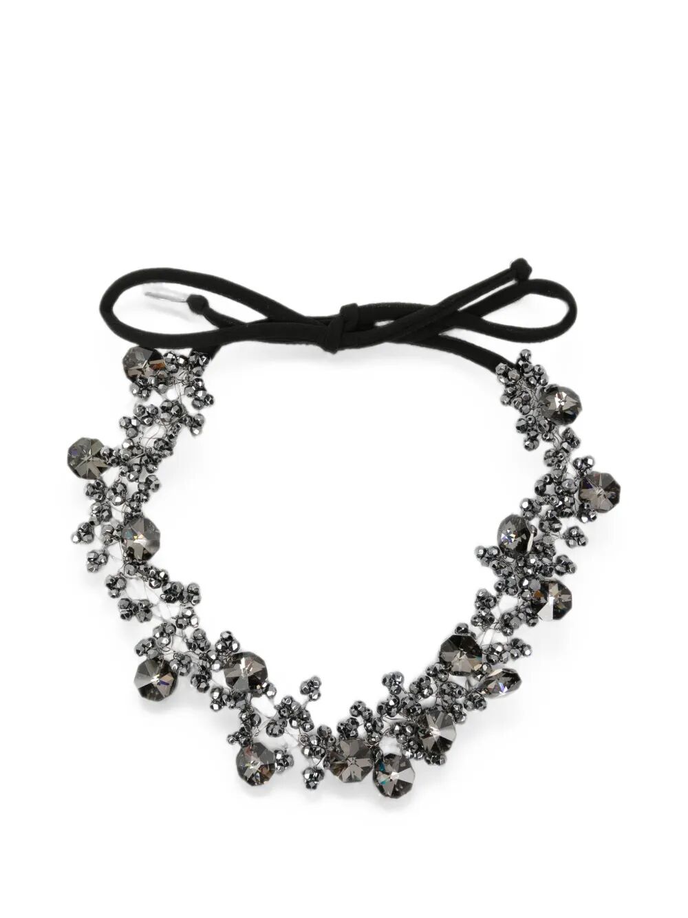 Maria Calderara Graphite Crystal Long Necklace