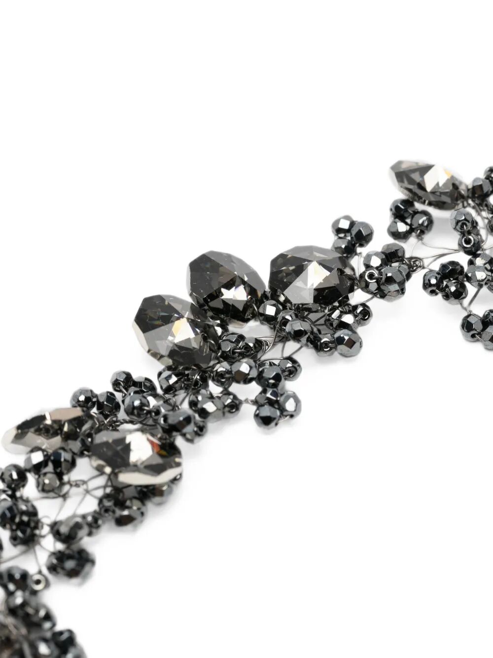 Maria Calderara Graphite Crystal Long Necklace