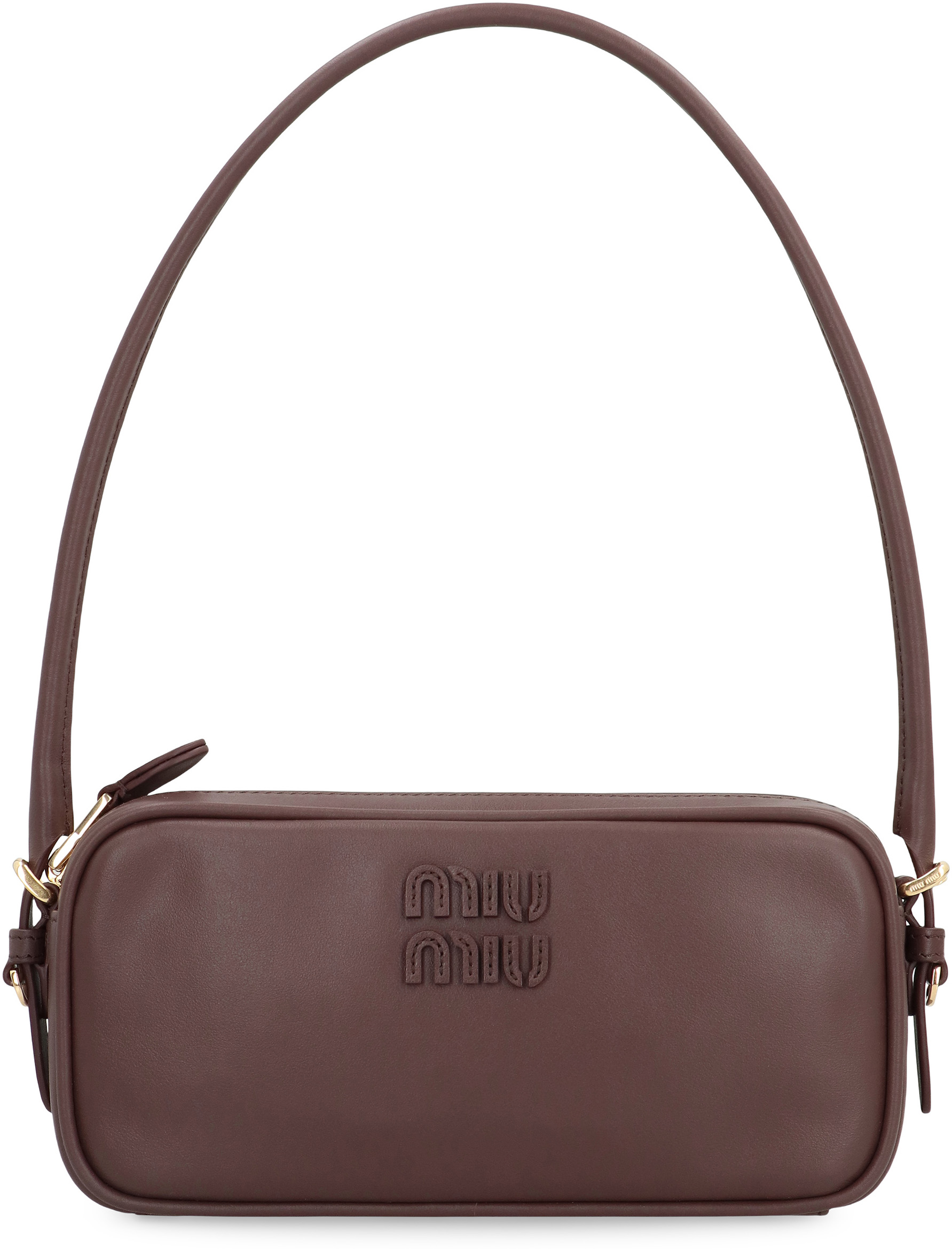 Miu Miu Grey Leather Shoulder Bag