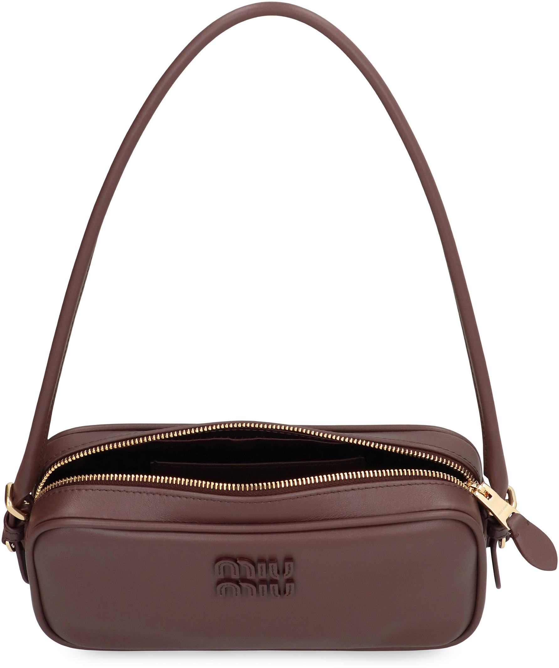 Miu Miu Grey Leather Shoulder Bag