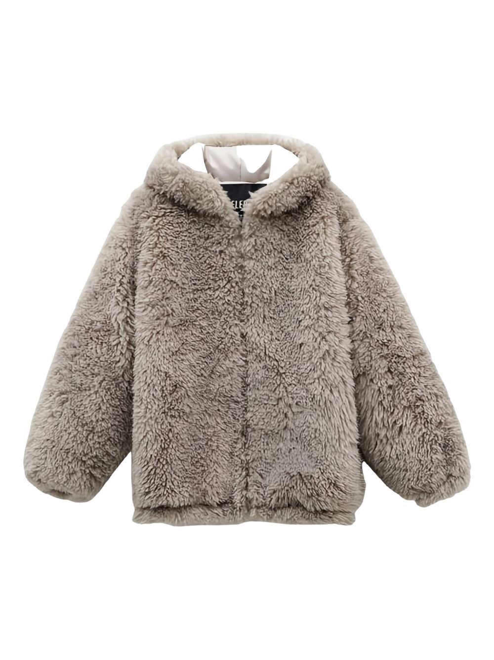 ELEH Grey Nylon Hooded Textured Coat
