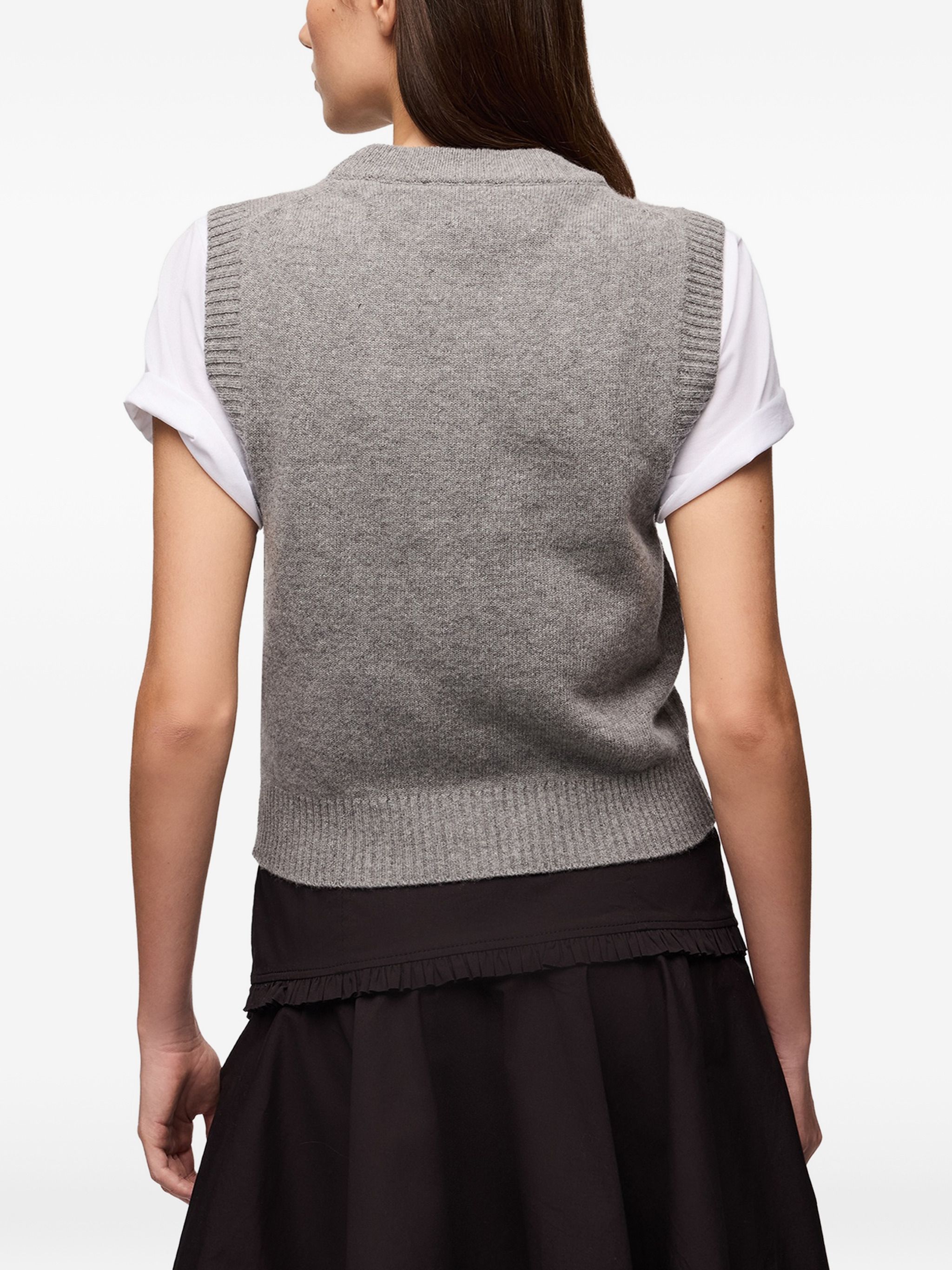 Ganni Grey Wool Polyamide Vest