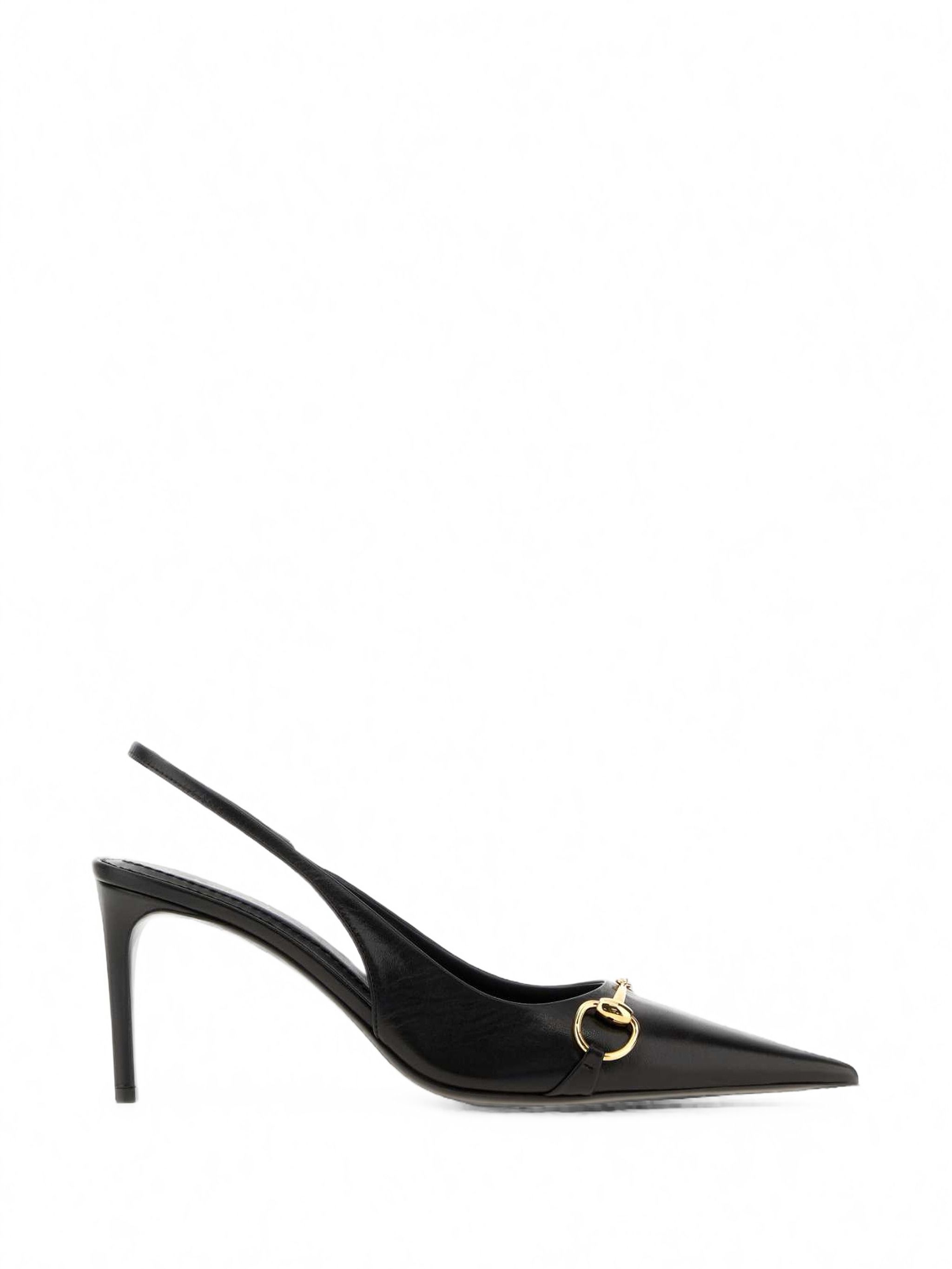 Gucci Brixton Leather Horsebit Pump Black
