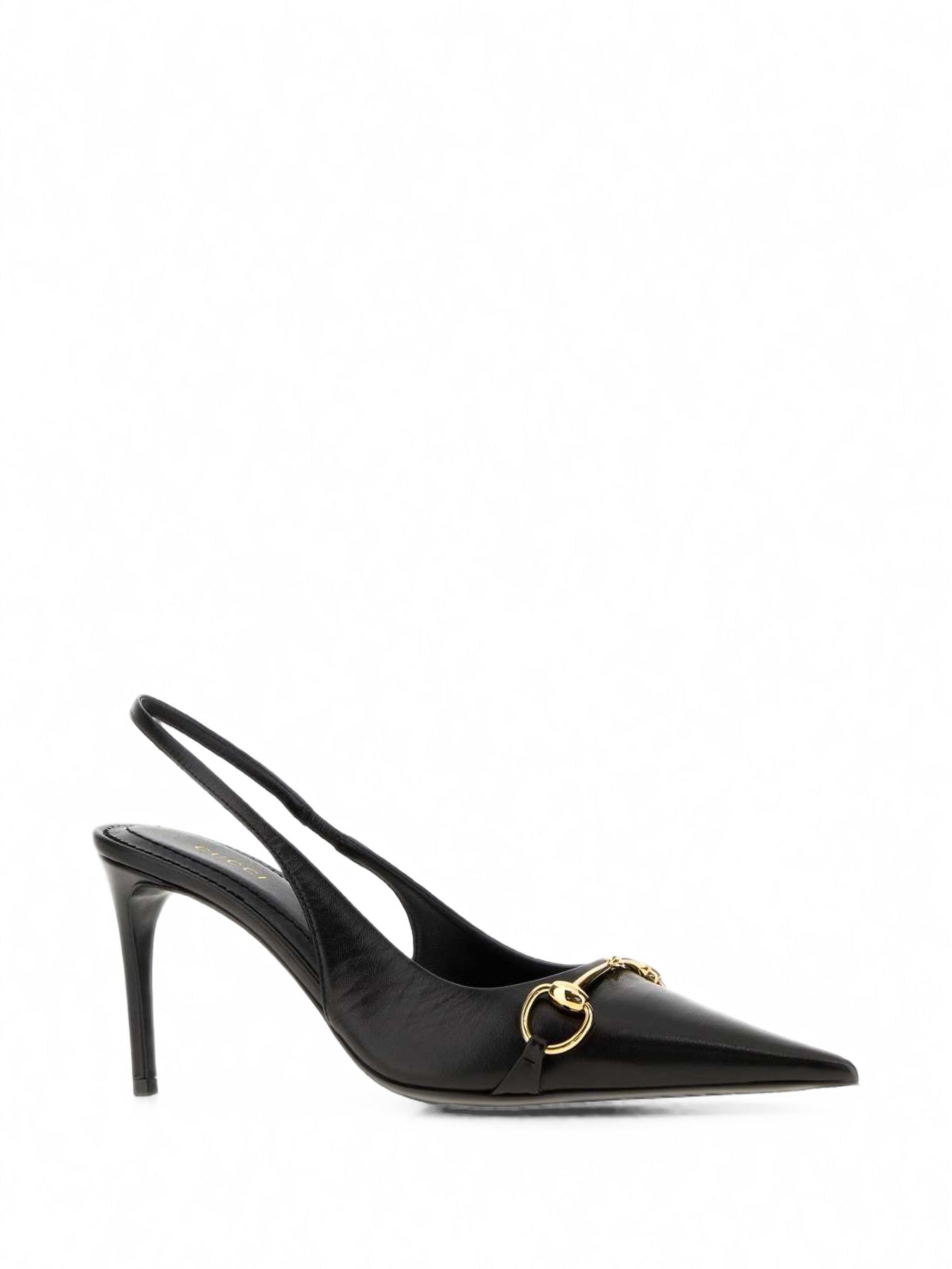 Gucci Brixton Leather Horsebit Pump Black