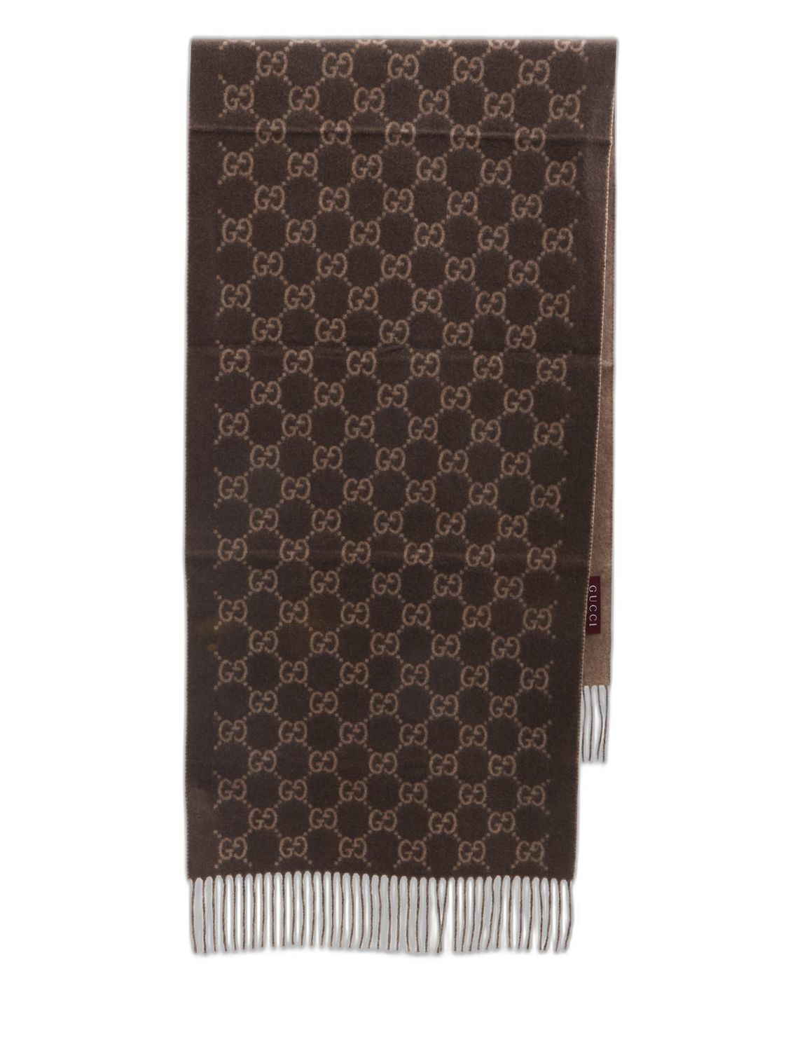 Gucci Cashmere Jacquard Logo Scarf