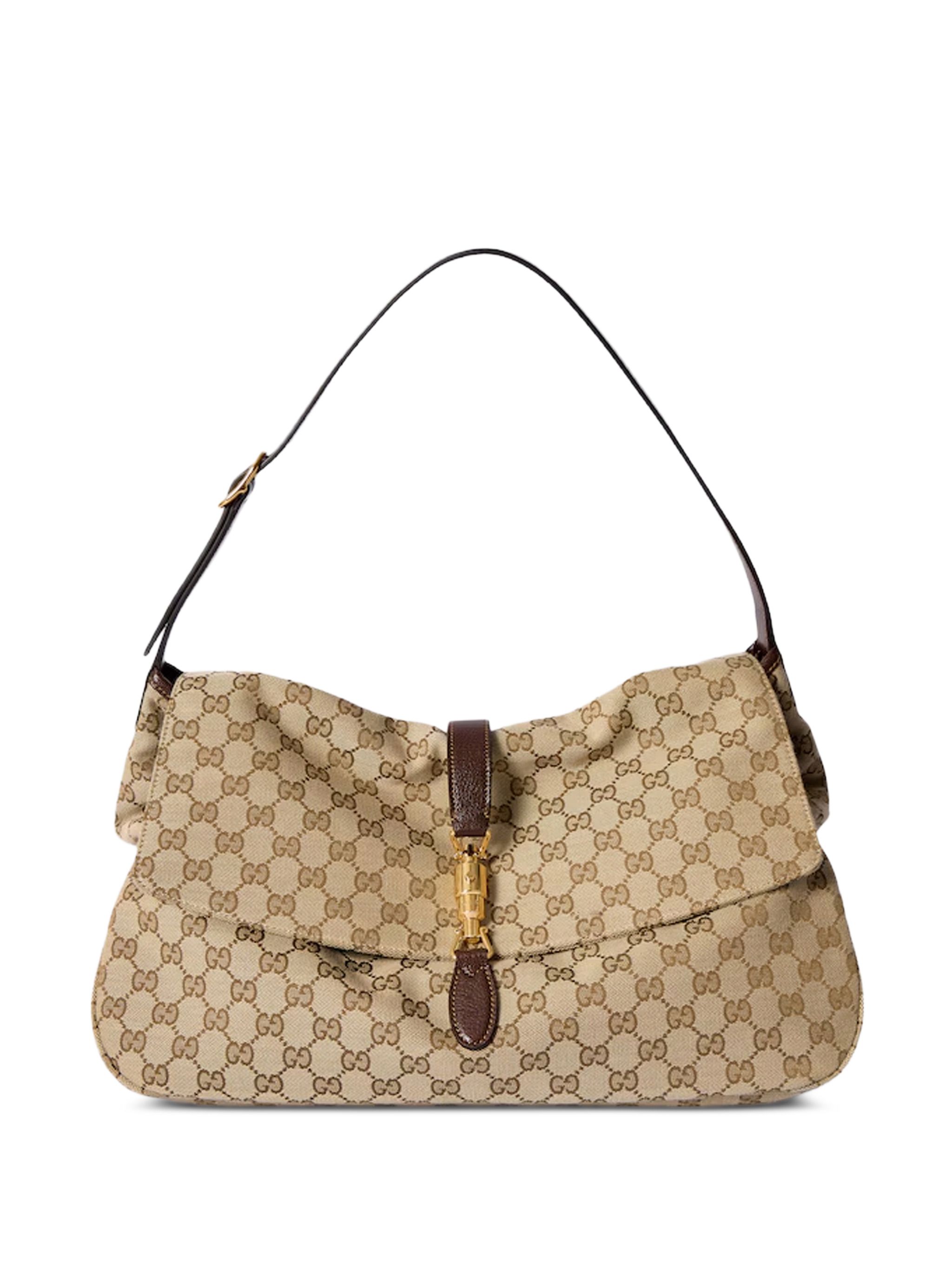 Gucci Jackie Flap Large Crossbody Sand