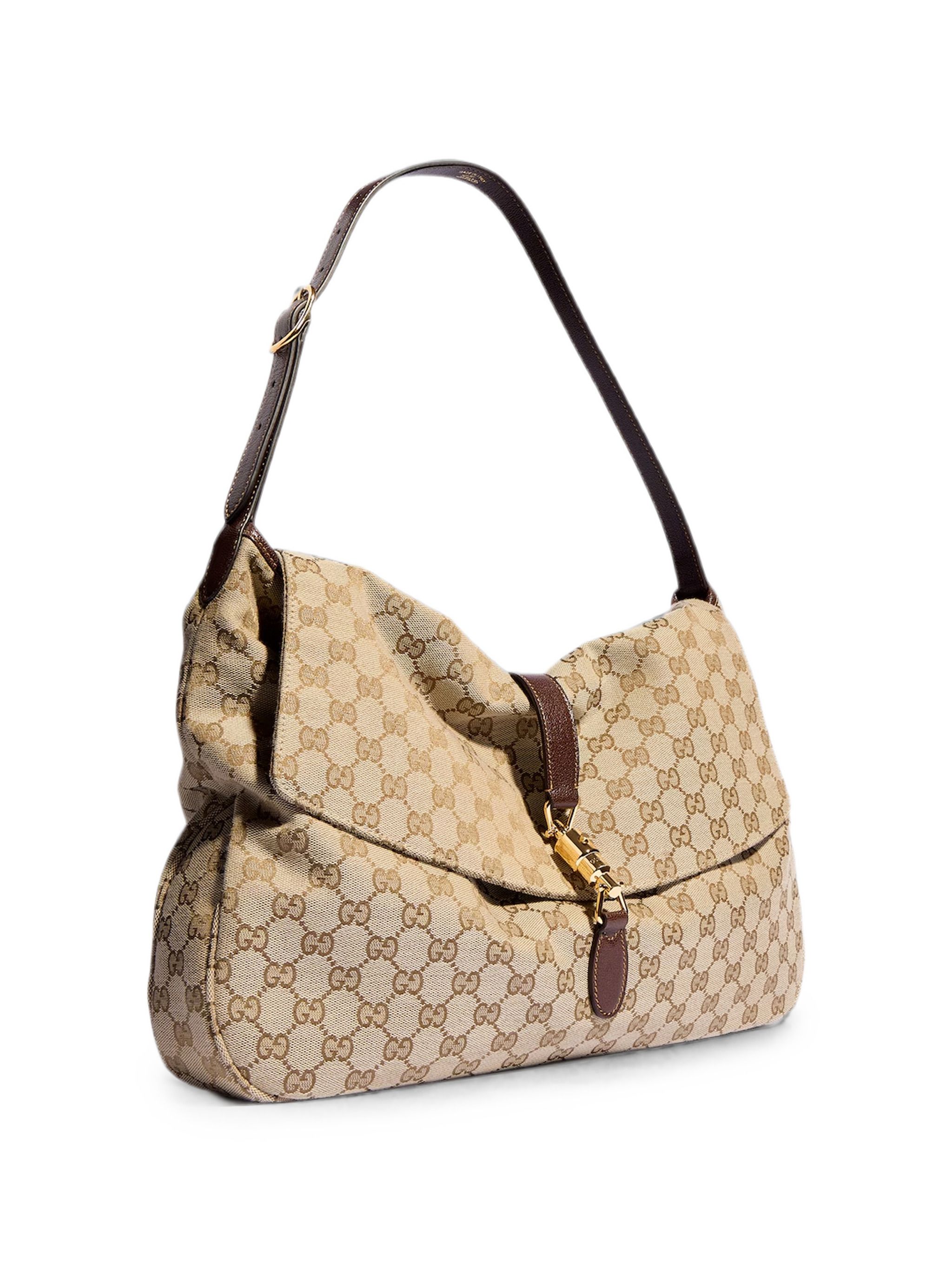 Gucci Jackie Flap Large Crossbody Sand