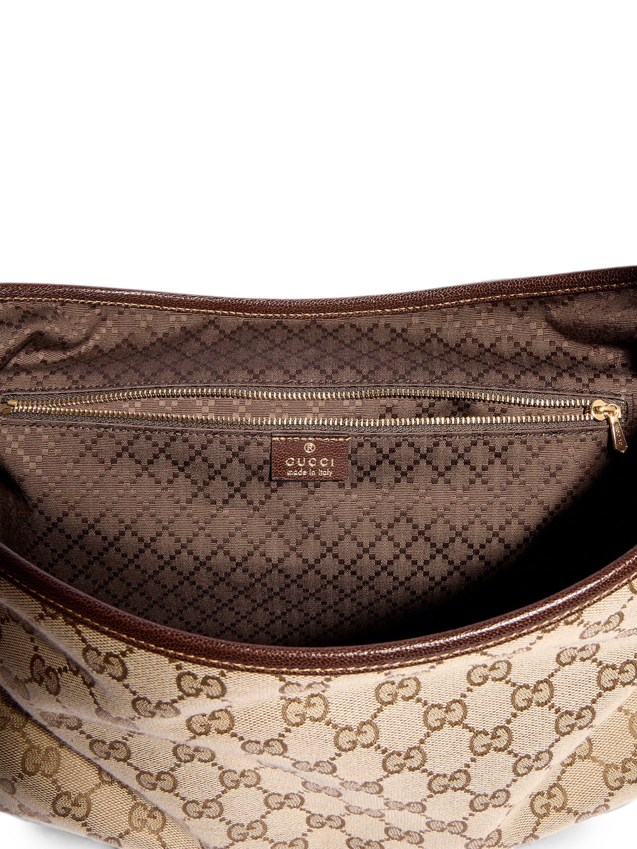 Gucci Jackie Flap Large Crossbody Sand