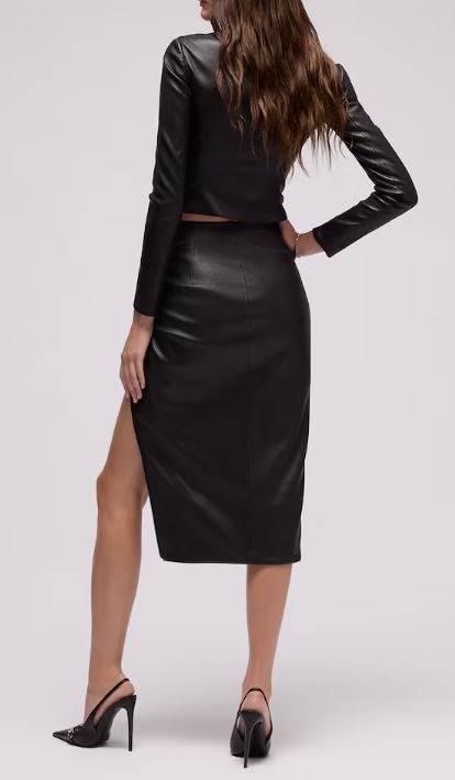 Gucci Leather Mini Skirt Studded Black