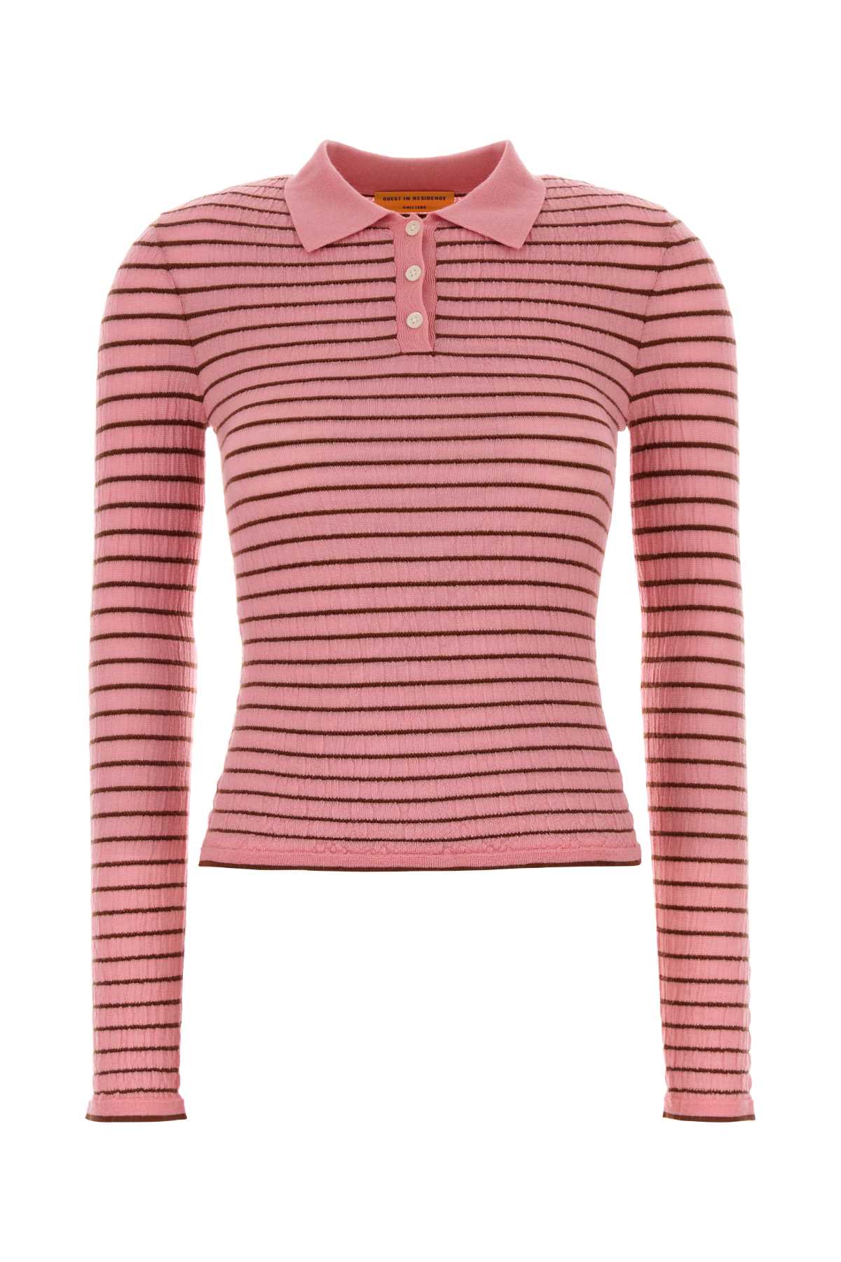 Guest In Residence Smocked L/S Shrunken Polo