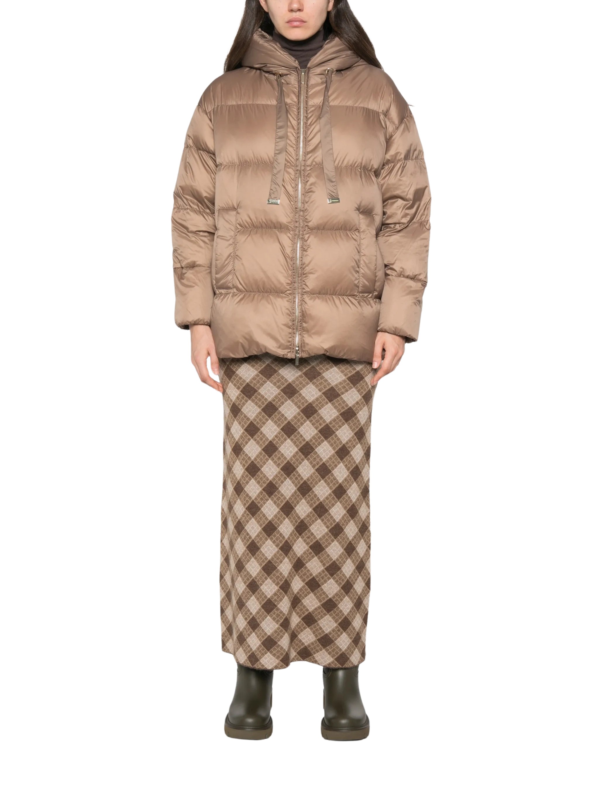 Max Mara The Cube Hooded Quilted Down Jacket