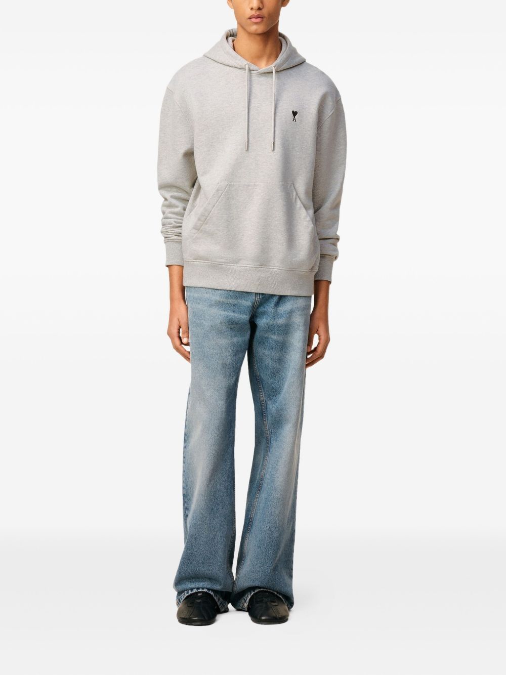 Ami paris Hoodie With Contrasted Ami De Coeur