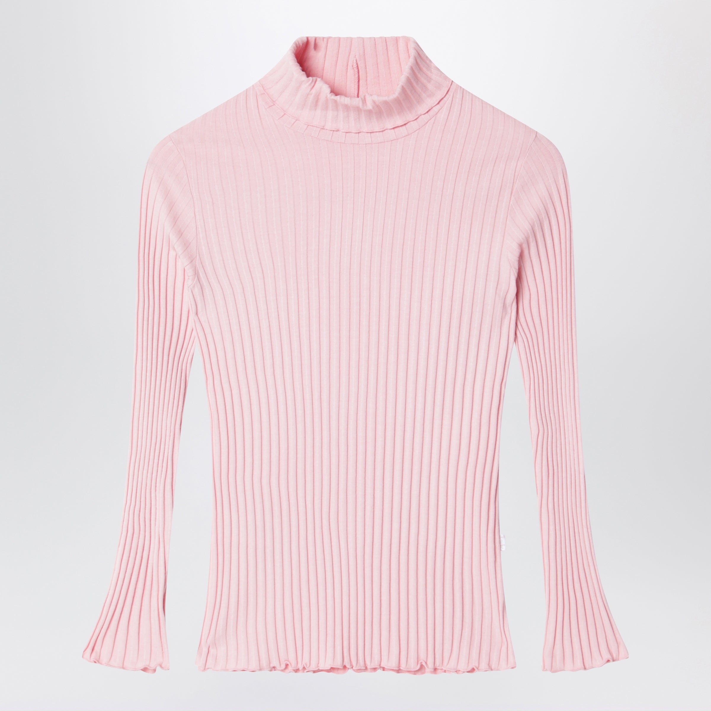 Il Gufo Pink Stretch Cotton Turtleneck T-Shirt