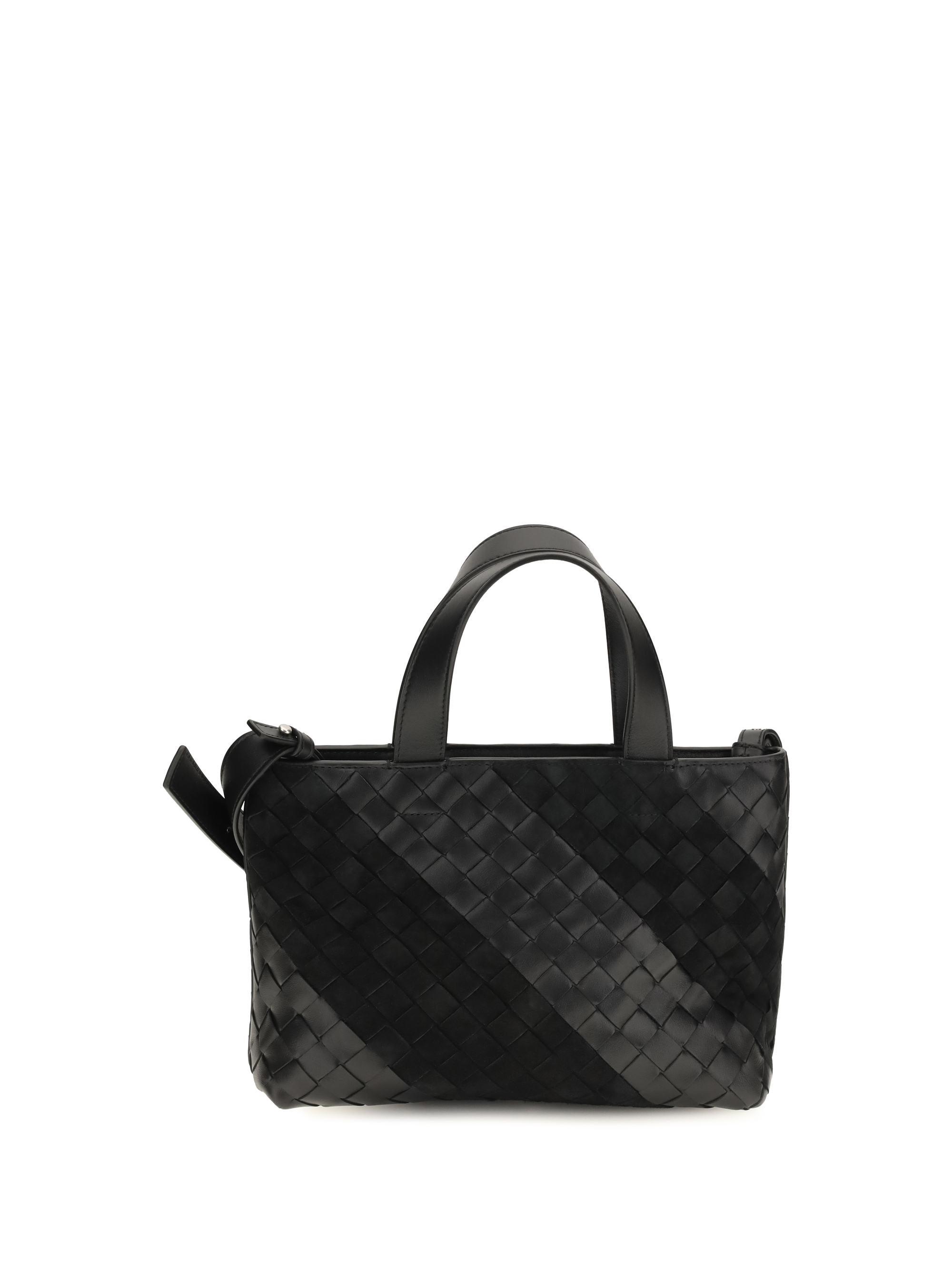 Bottega Veneta Intrecciato Handbag With Suede Stripes