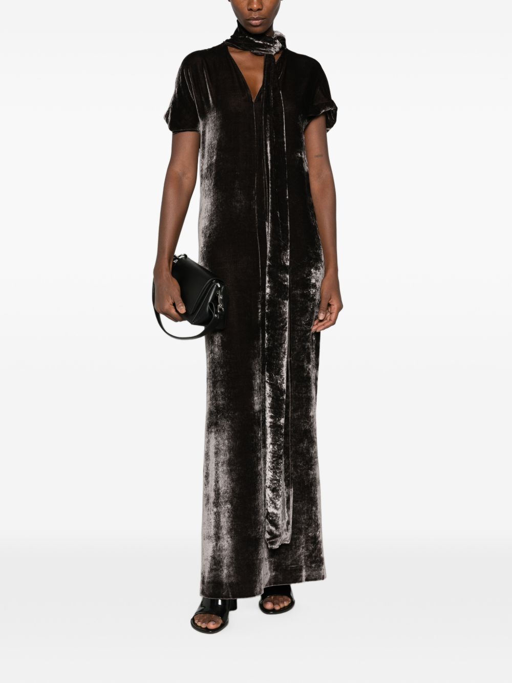 Cortana Iris Velvet Long Dress