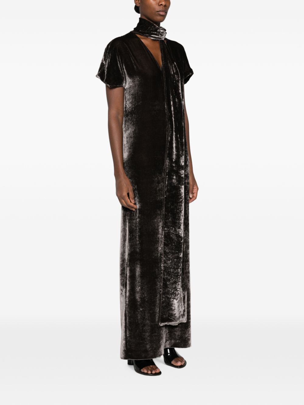 Cortana Iris Velvet Long Dress