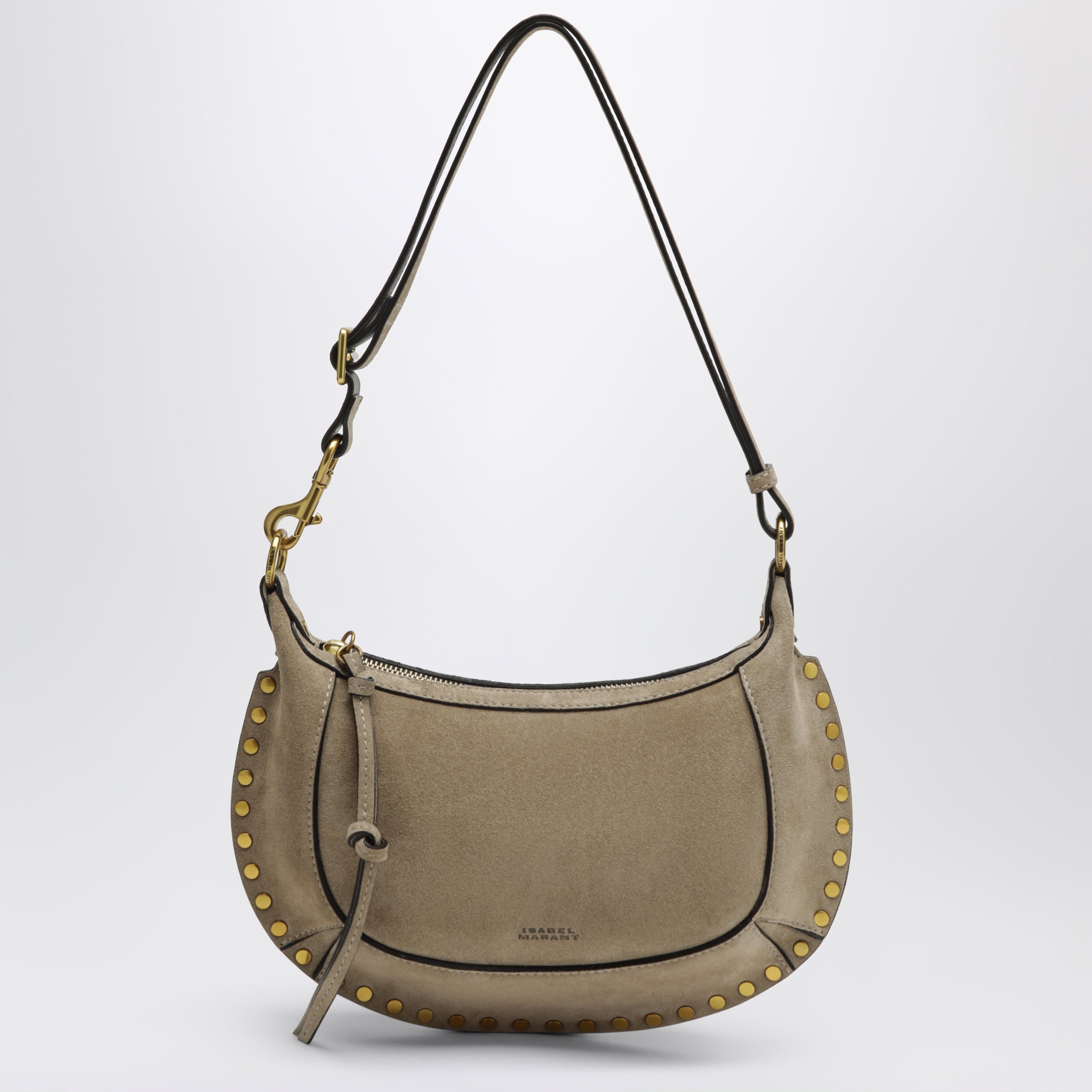 Isabel Marant Oskan Moon Shoulder Bag In Smoky Taupe S