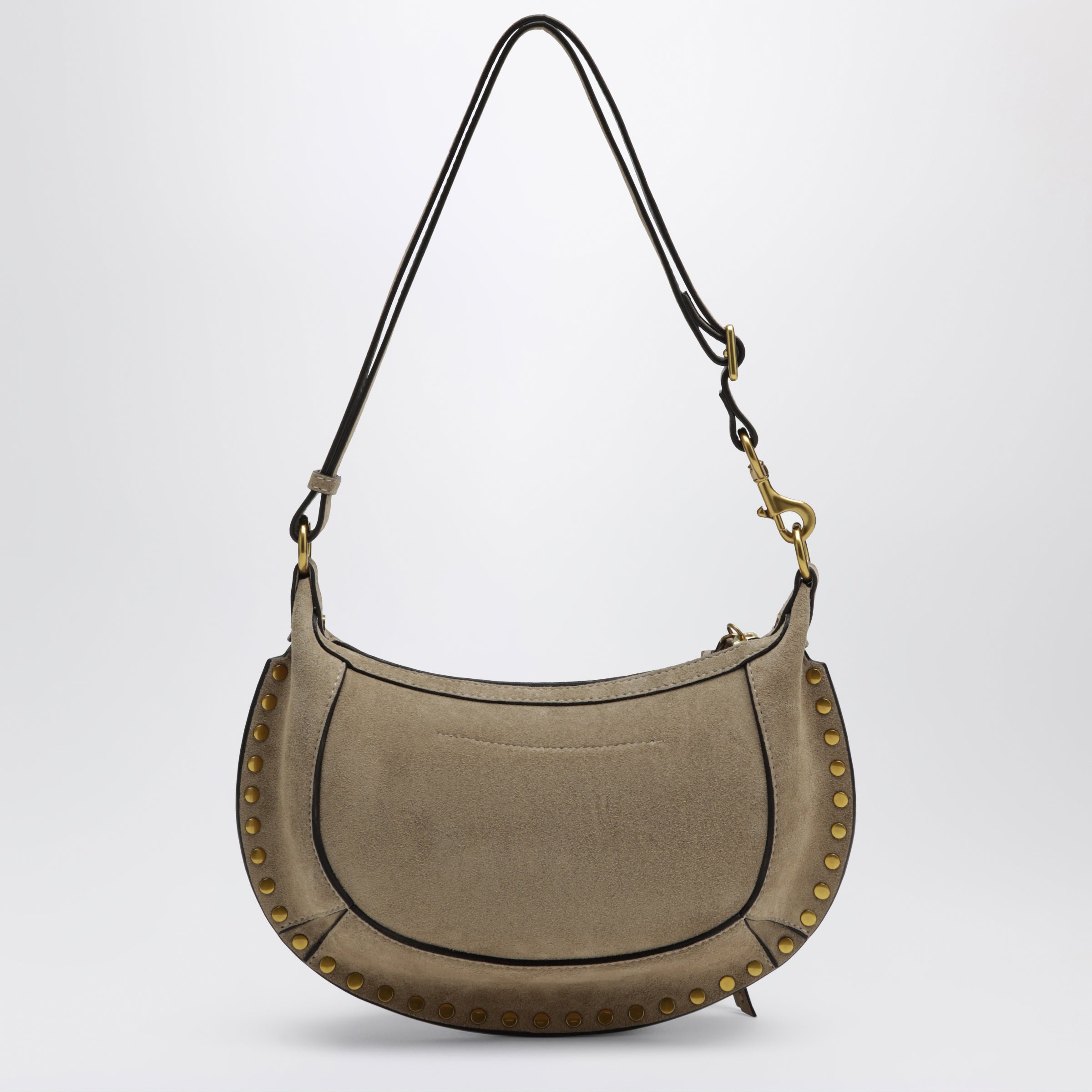 Isabel Marant Oskan Moon Shoulder Bag In Smoky Taupe S