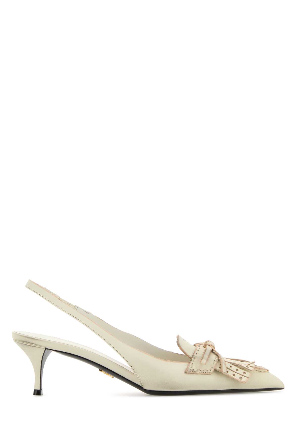 Prada Ivory Leather Pumps