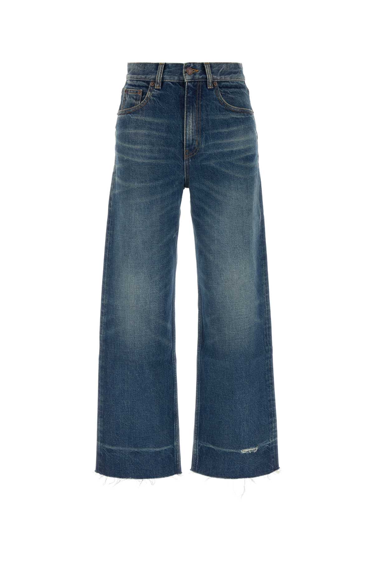 Chloé Jean Denim Camal Ancho Etiq Camel Logo