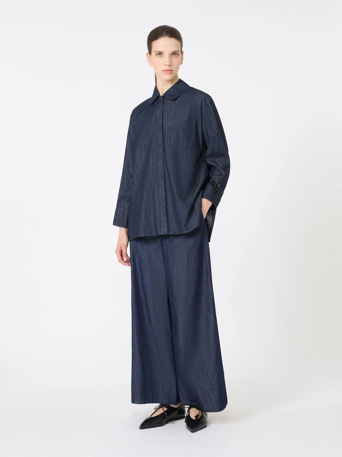 Max Mara Jour Jogging Trousers In Denim