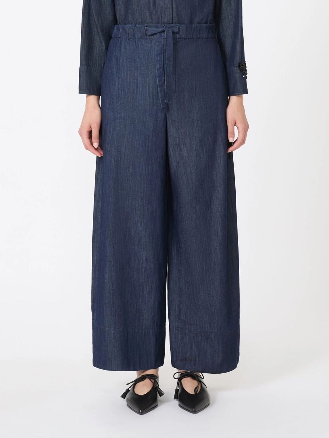 Max Mara Jour Jogging Trousers In Denim