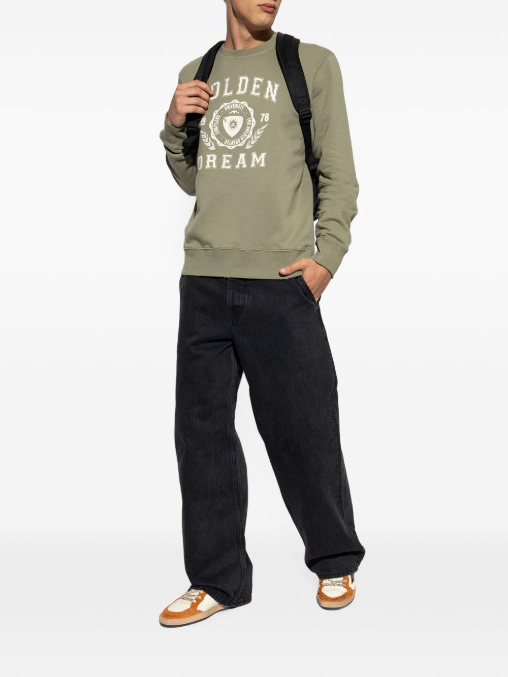 Golden Goose Journey Ms Garment Dyed Crew Neck Sweats