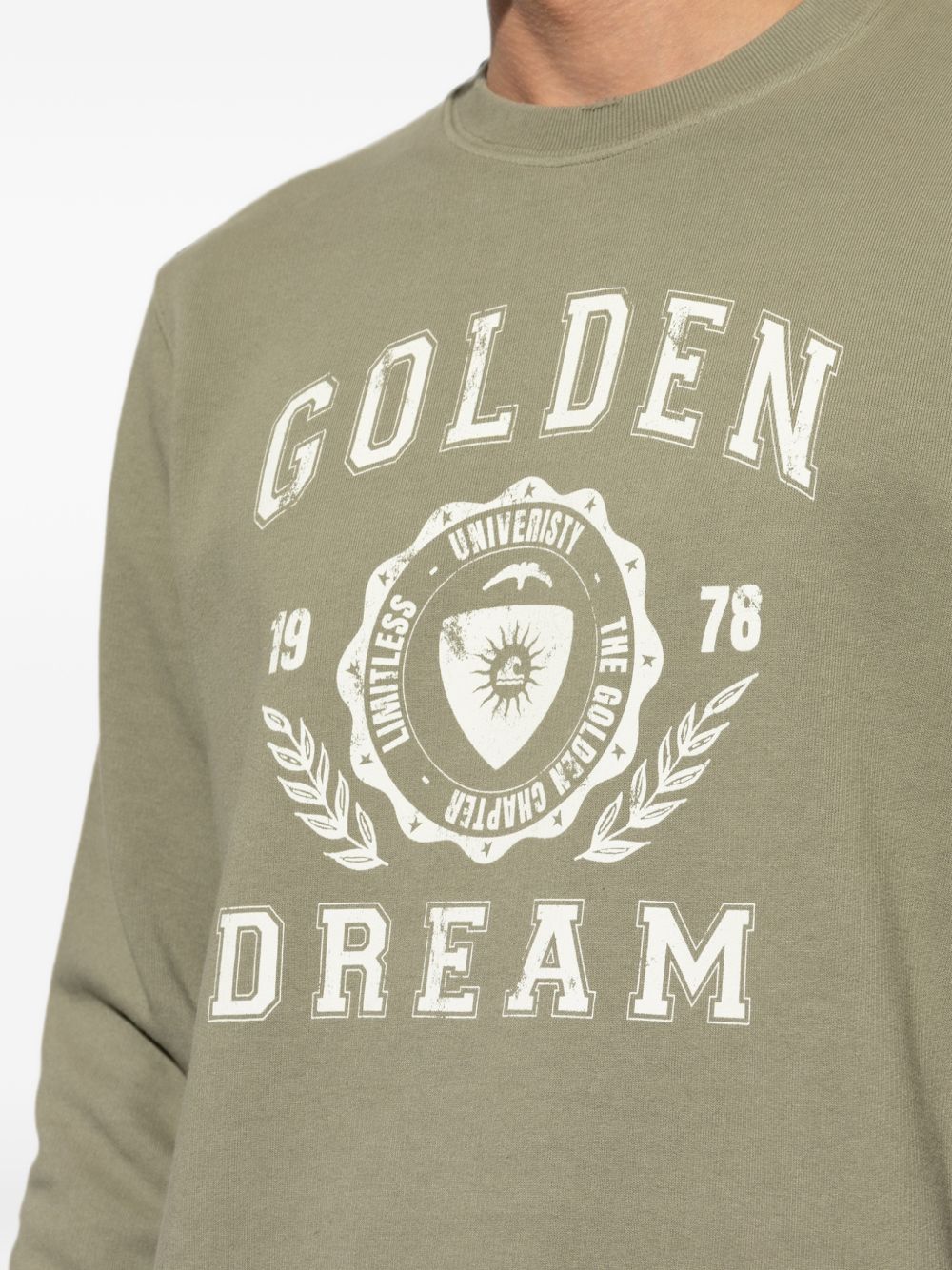 Golden Goose Journey Ms Garment Dyed Crew Neck Sweats