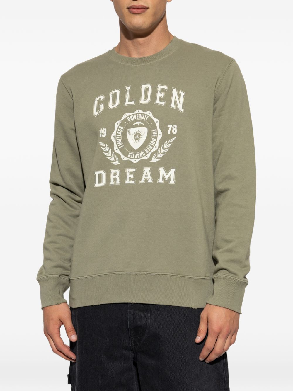 Golden Goose Journey Ms Garment Dyed Crew Neck Sweats