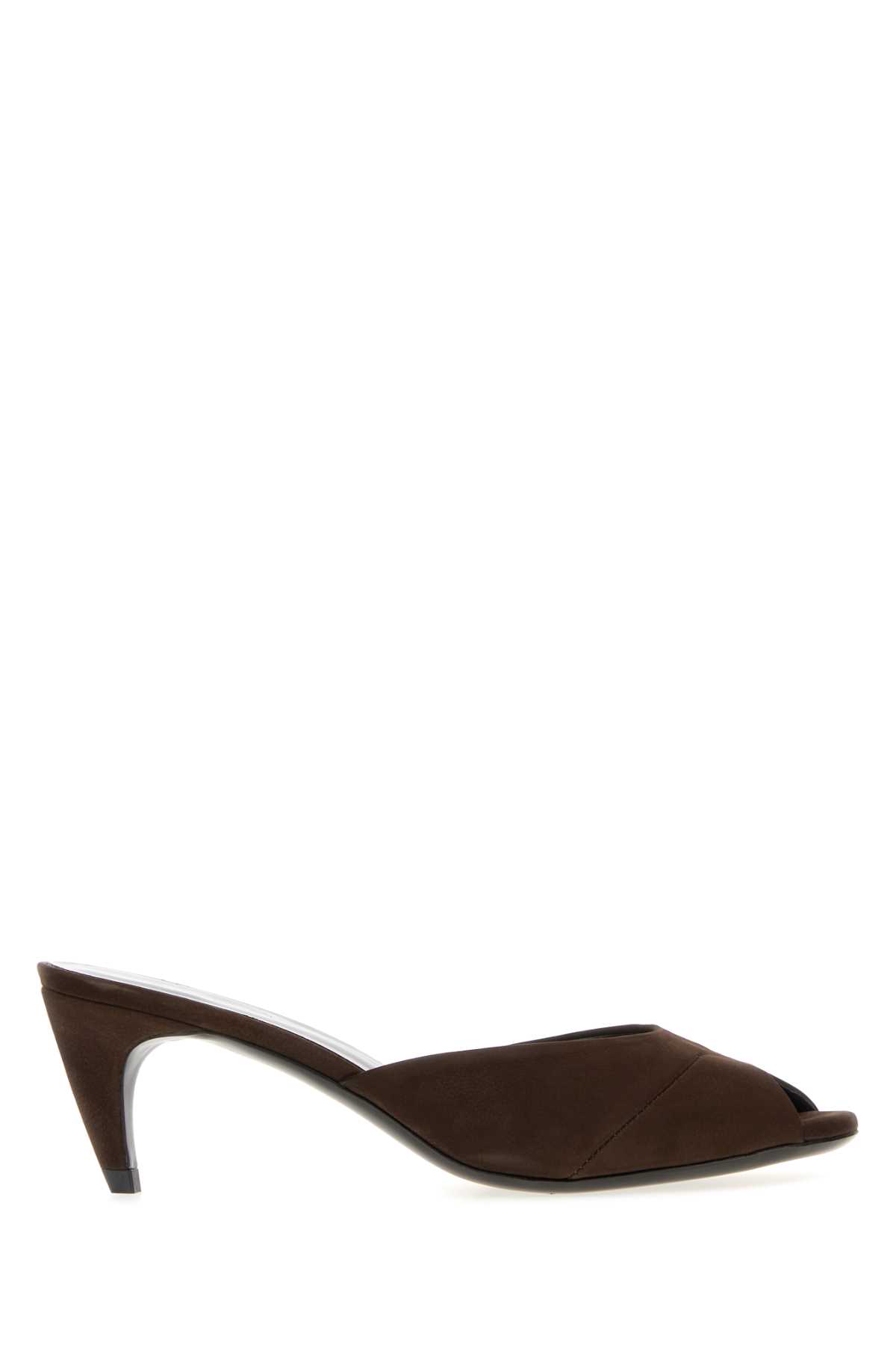 Jude Cave Mule Brown Nubuck Leather