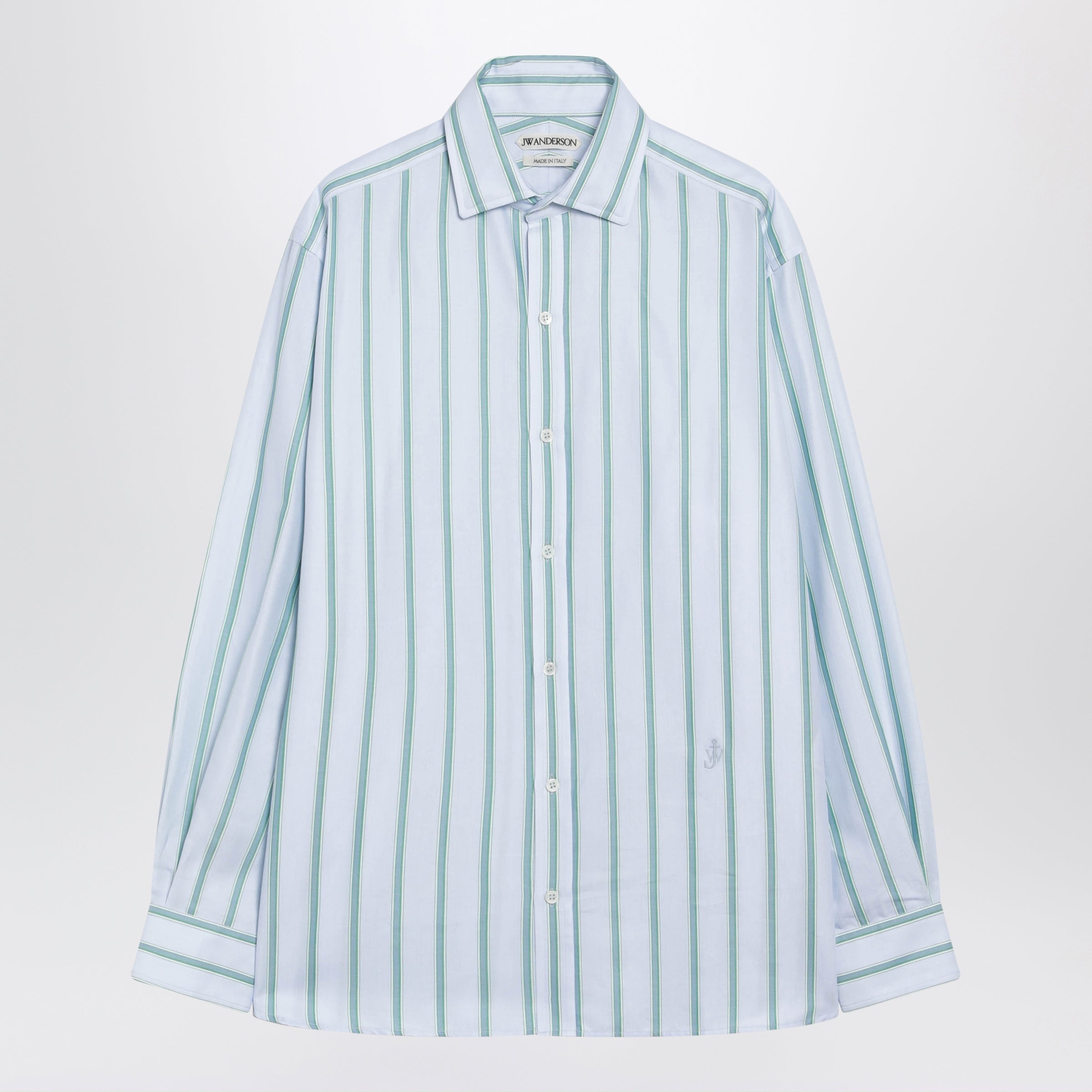 JW Anderson Light Blue Striped Cotton Shirt