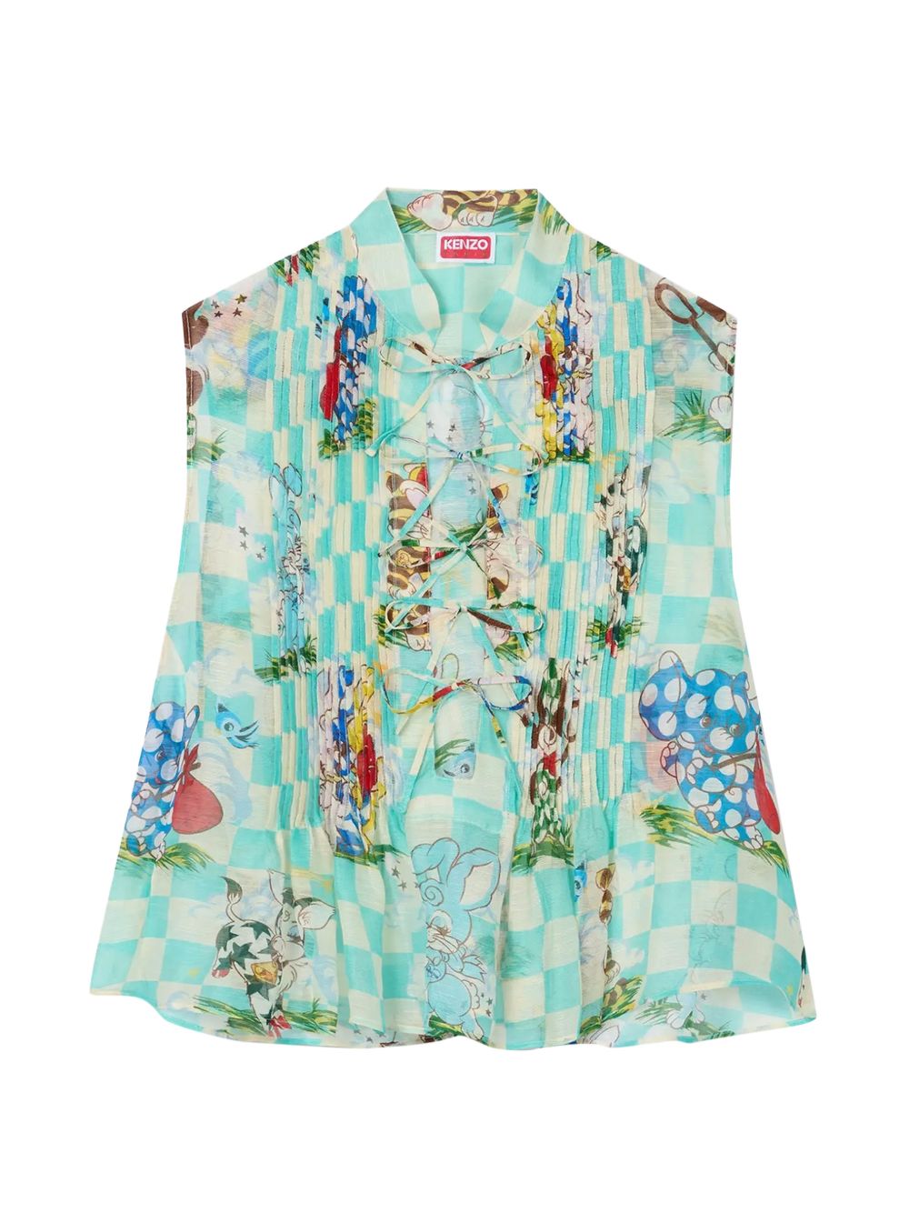Kenzo Mint Green Linen Jacket