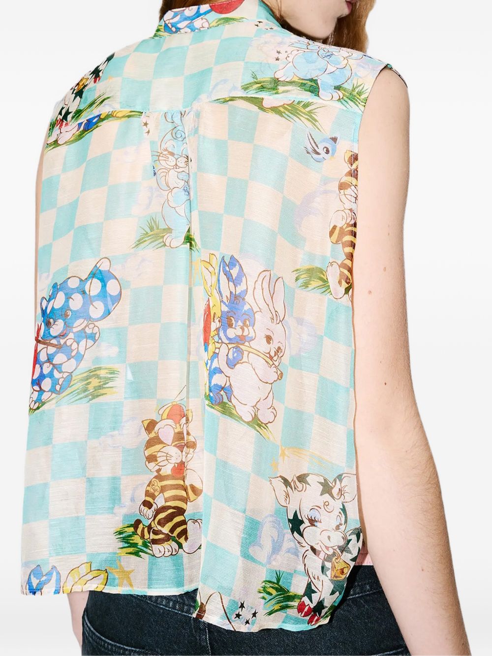 Kenzo Mint Green Linen Jacket