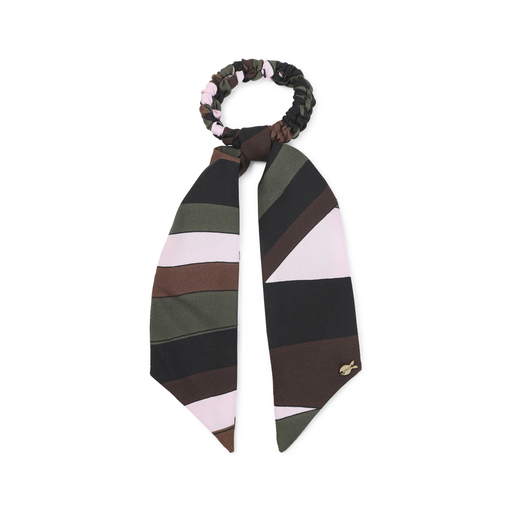 Emilio Pucci Khaki Pink Hair Accessories