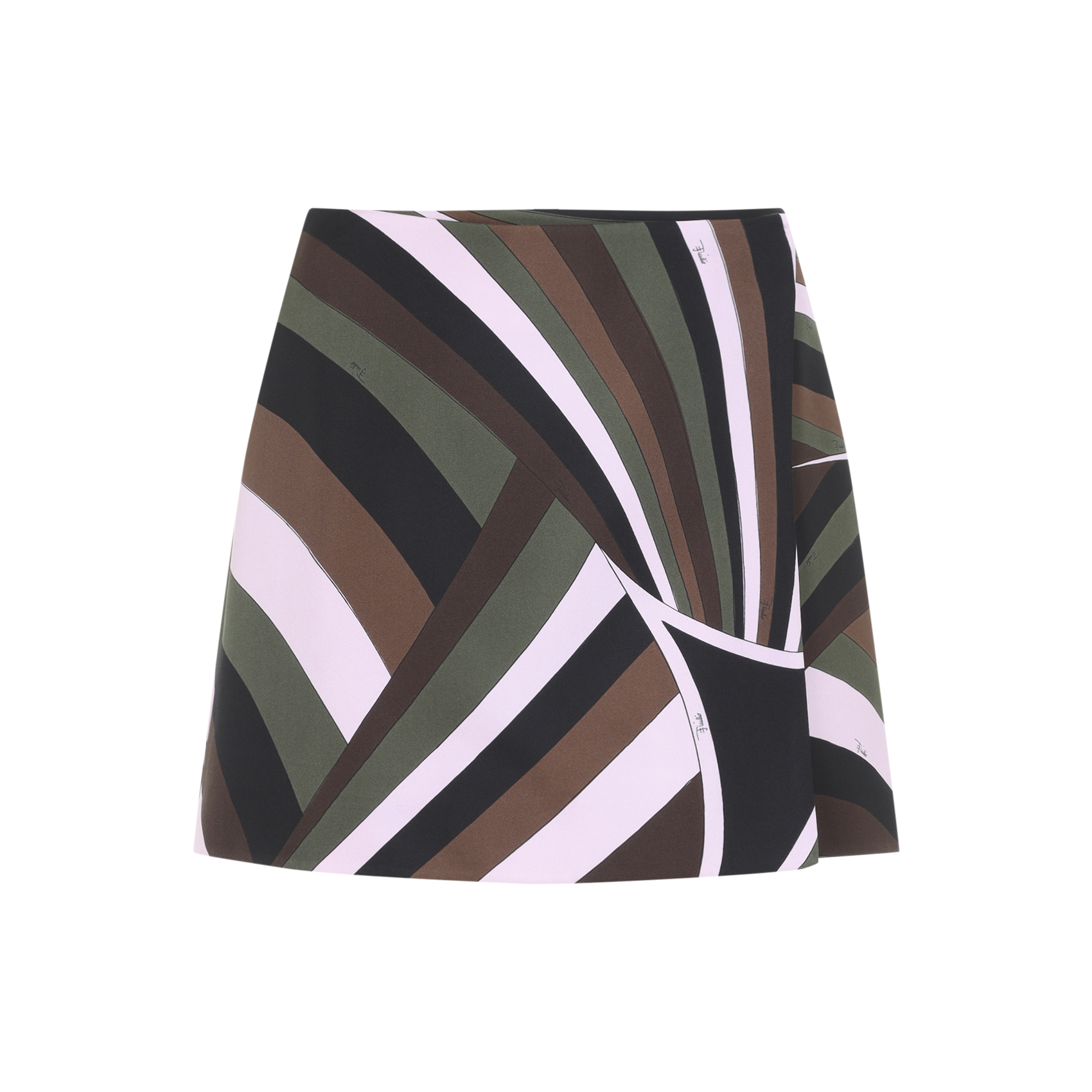 Emilio Pucci Khaki Pink Mini Skirt