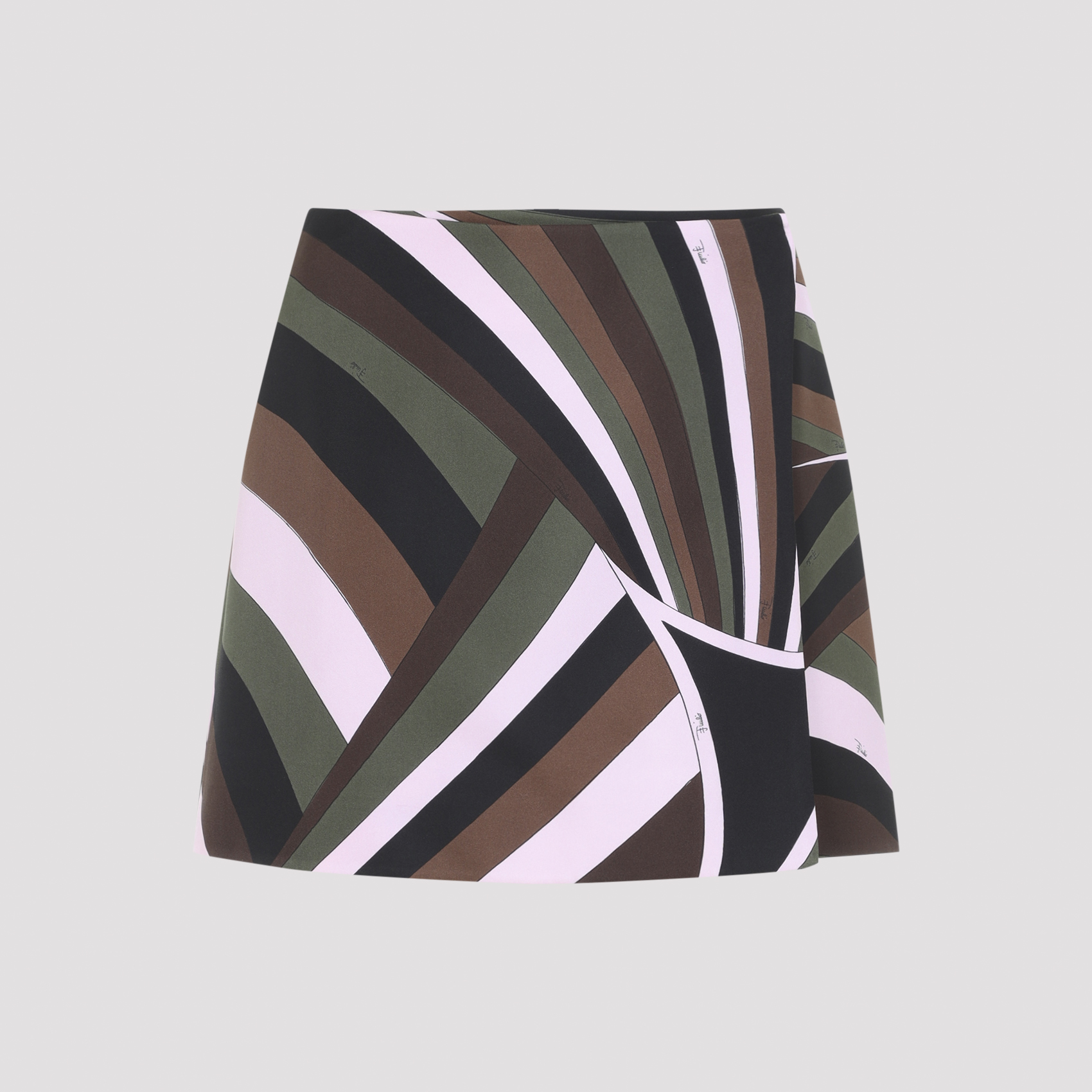 Emilio Pucci Khaki Pink Mini Skirt
