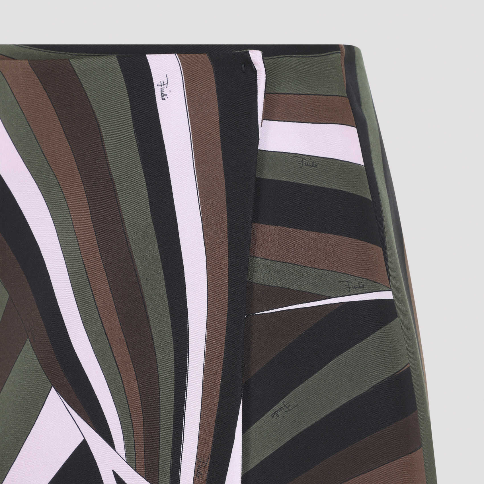 Emilio Pucci Khaki Pink Mini Skirt