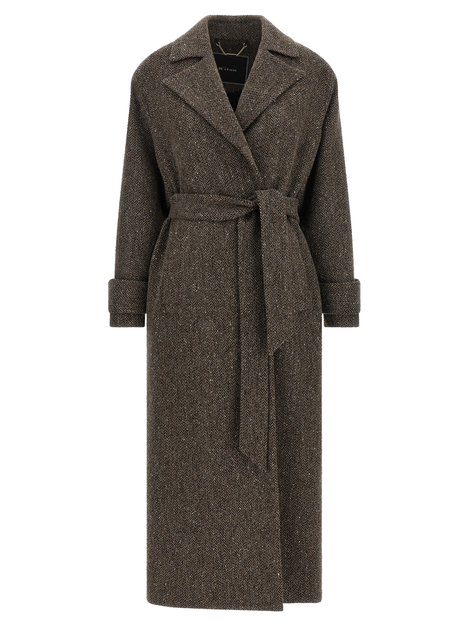 Kiton Chevron Wool Coat