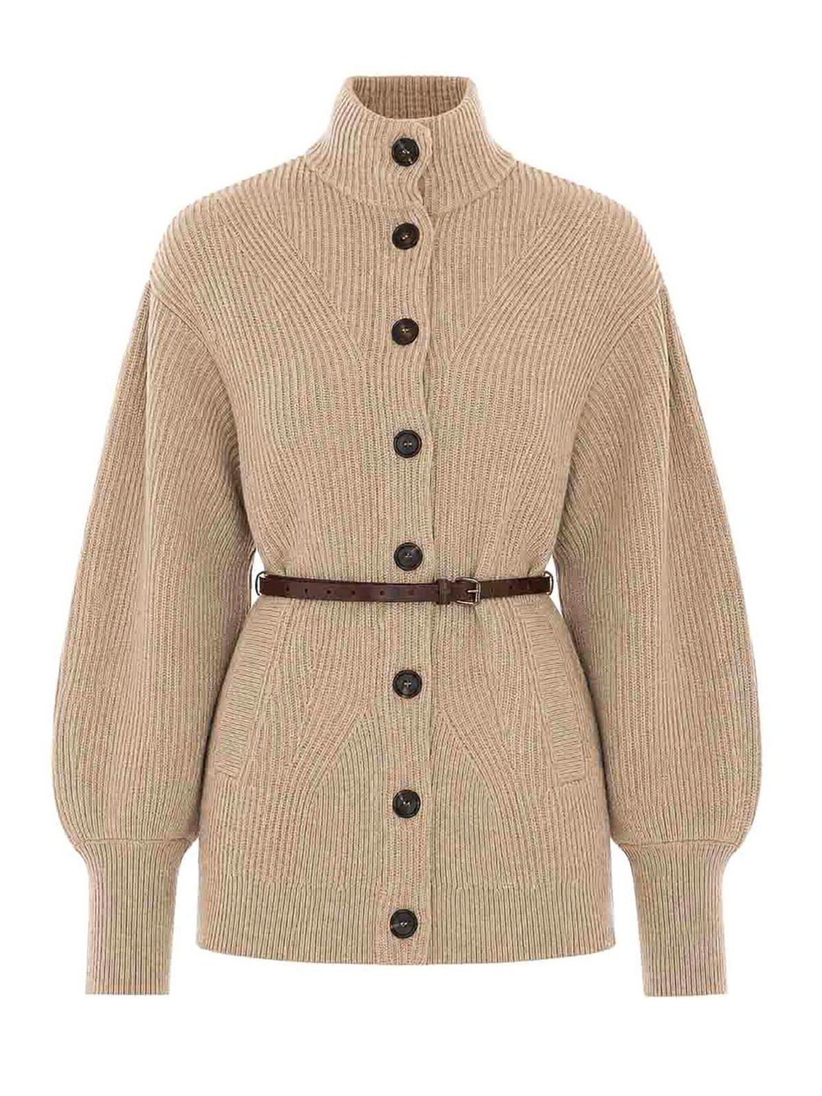 Brunello Cucinelli Knitted Belted Caridgan