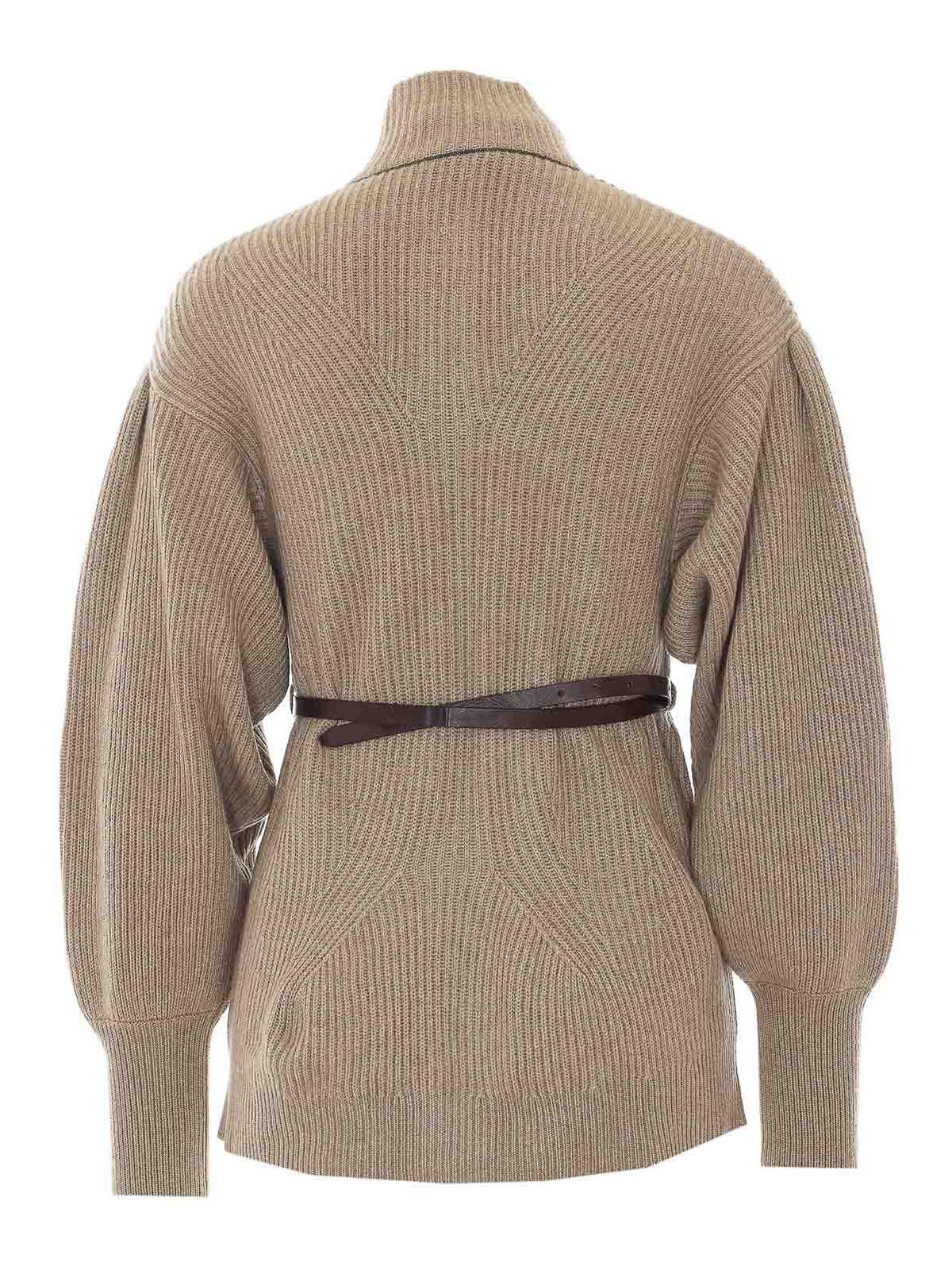 Brunello Cucinelli Knitted Belted Caridgan
