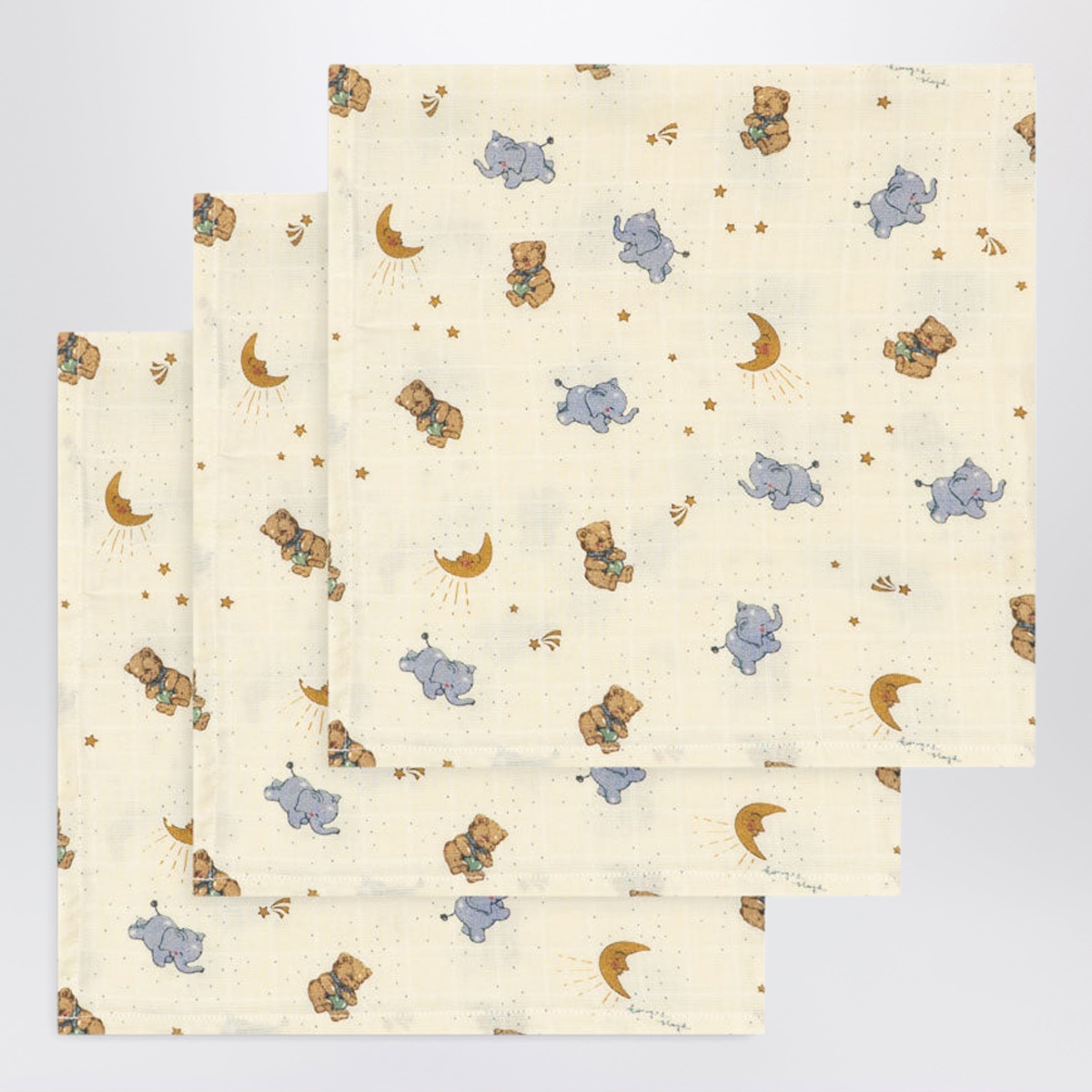 Konges Sløjd Pack Of 3 Organic Cotton Cloths